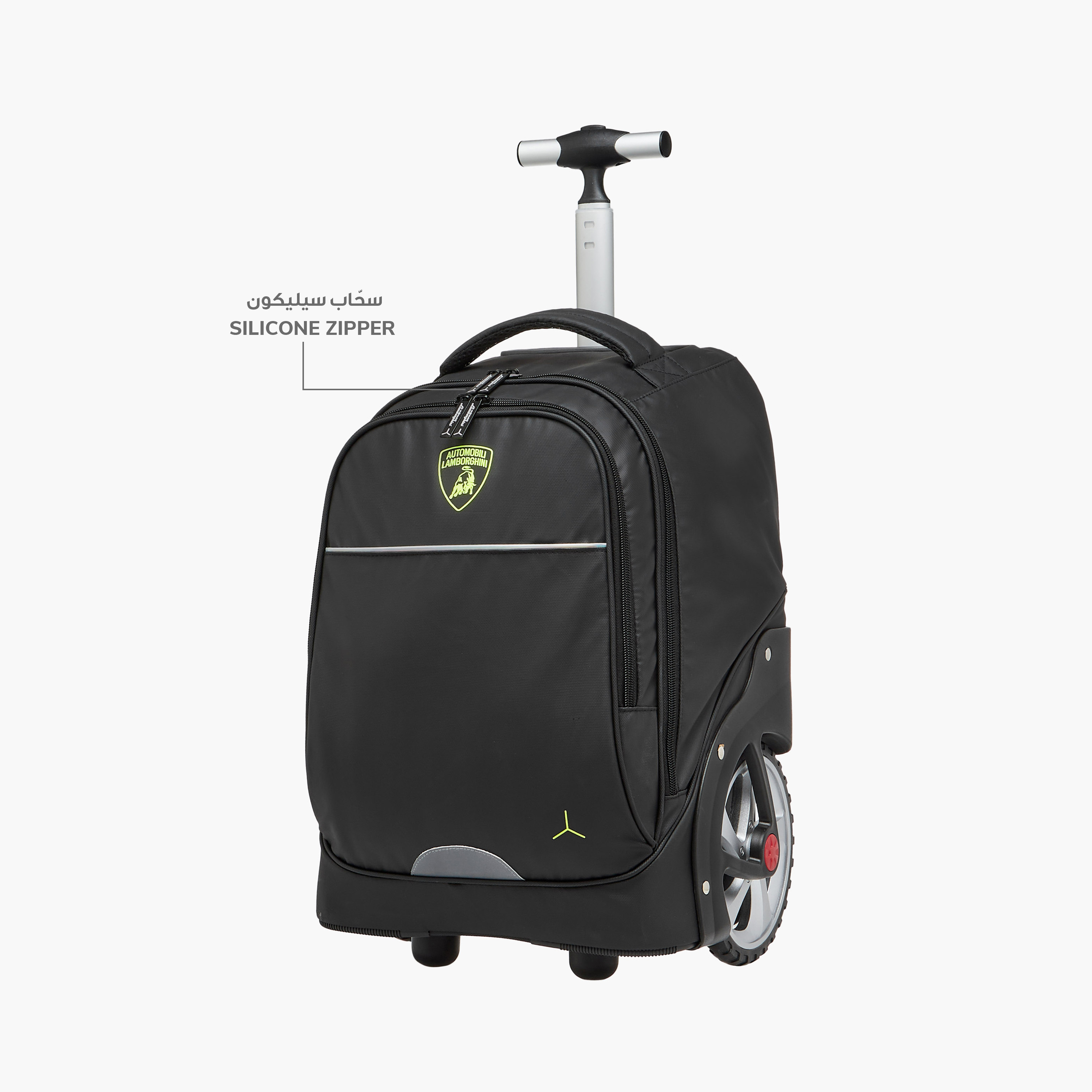 شنطة ترولي للأولاد 8-13 سنة بحزام قابل للتعديل وتصميم رياضي من لامبورجيني-school-bagsandbackpacks-trolleybags-image-8