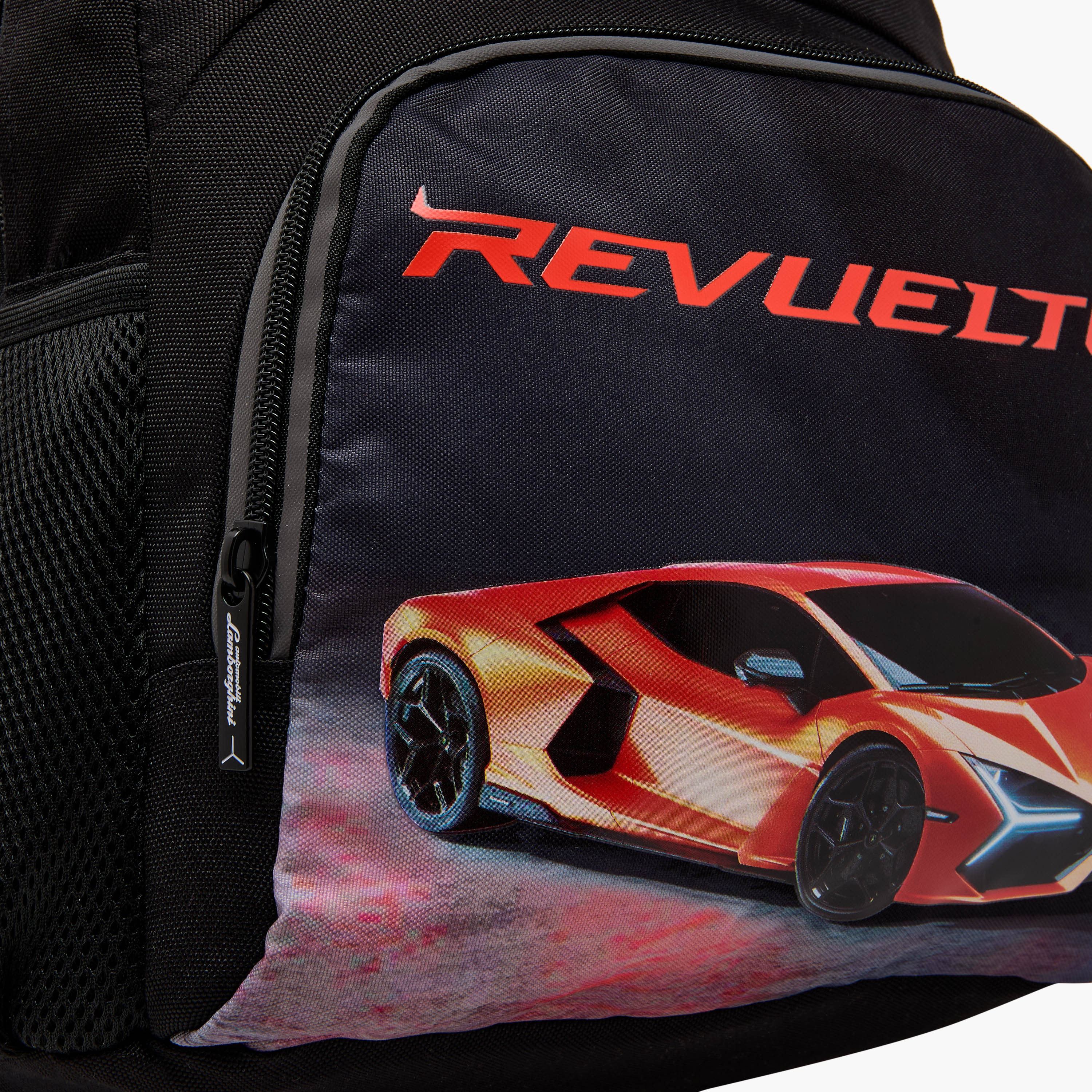 Lamborghini Logo Print Backpack with Adjustable Straps and Zip Closure - 17 inches-school-bagsandbackpacks-backpacks-image-11