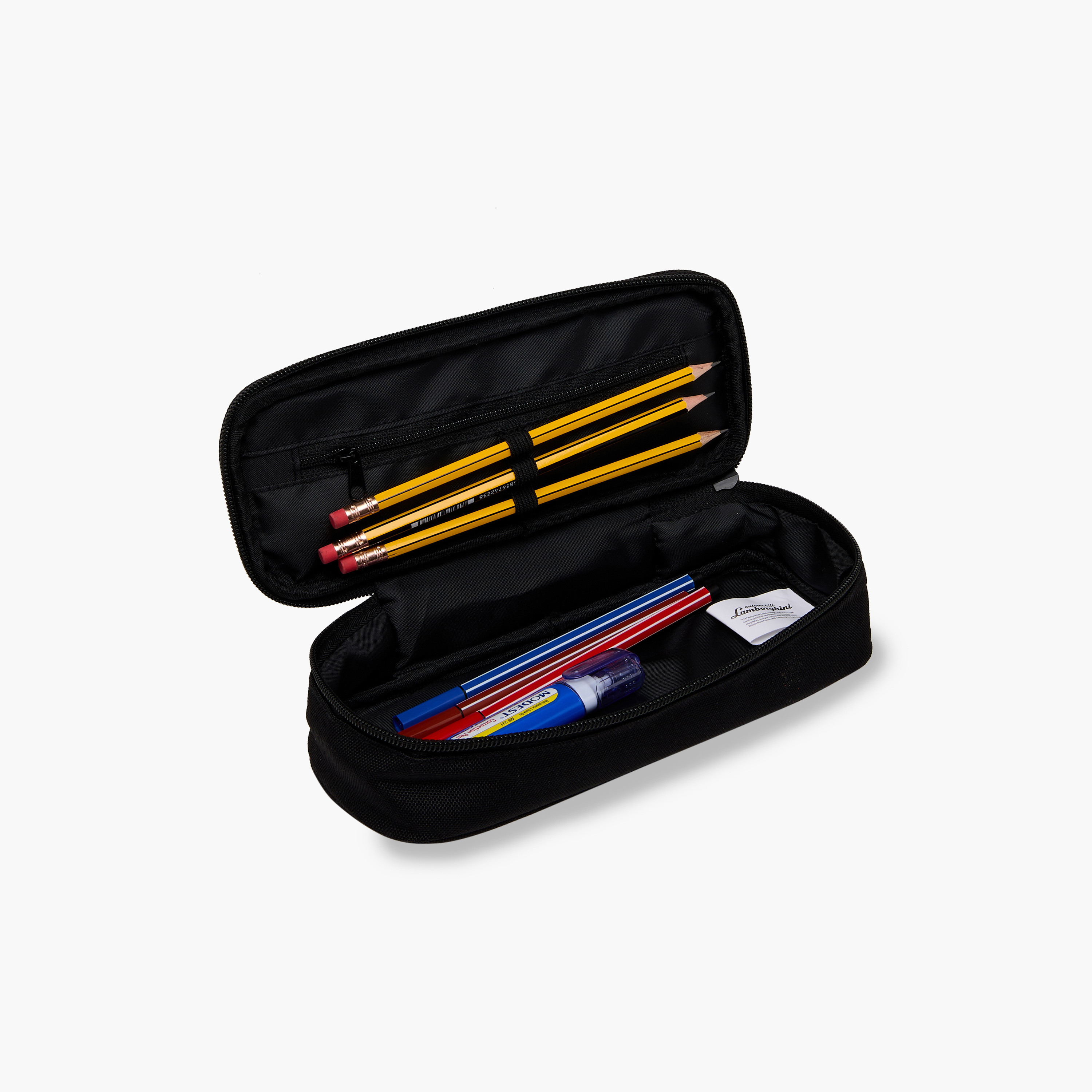 مقلمة بطبعات بشعار لامبورغيني مع سحّاب إغلاق-school-stationery-pencilcases-image-2