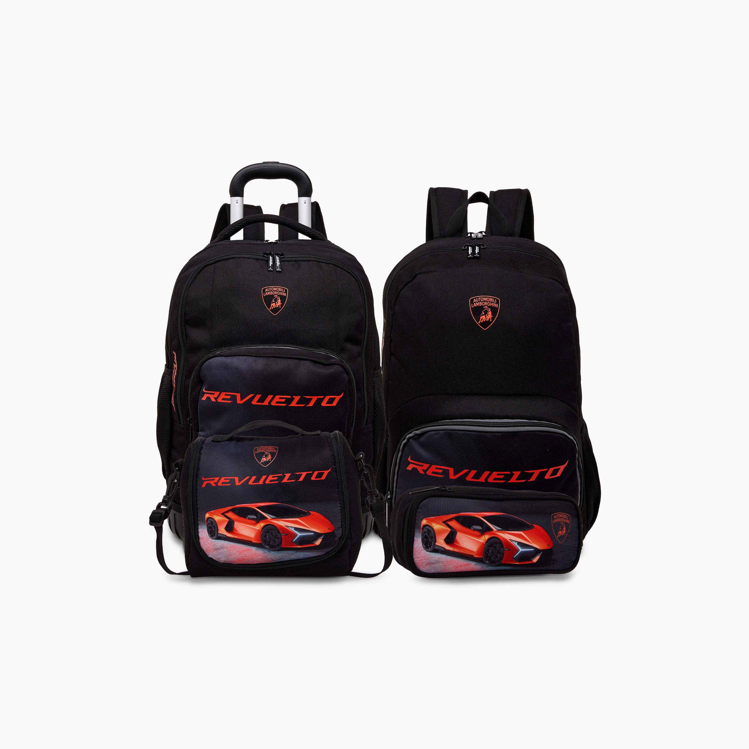 مقلمة بطبعات بشعار لامبورغيني مع سحّاب إغلاق-school-stationery-pencilcases-image-1