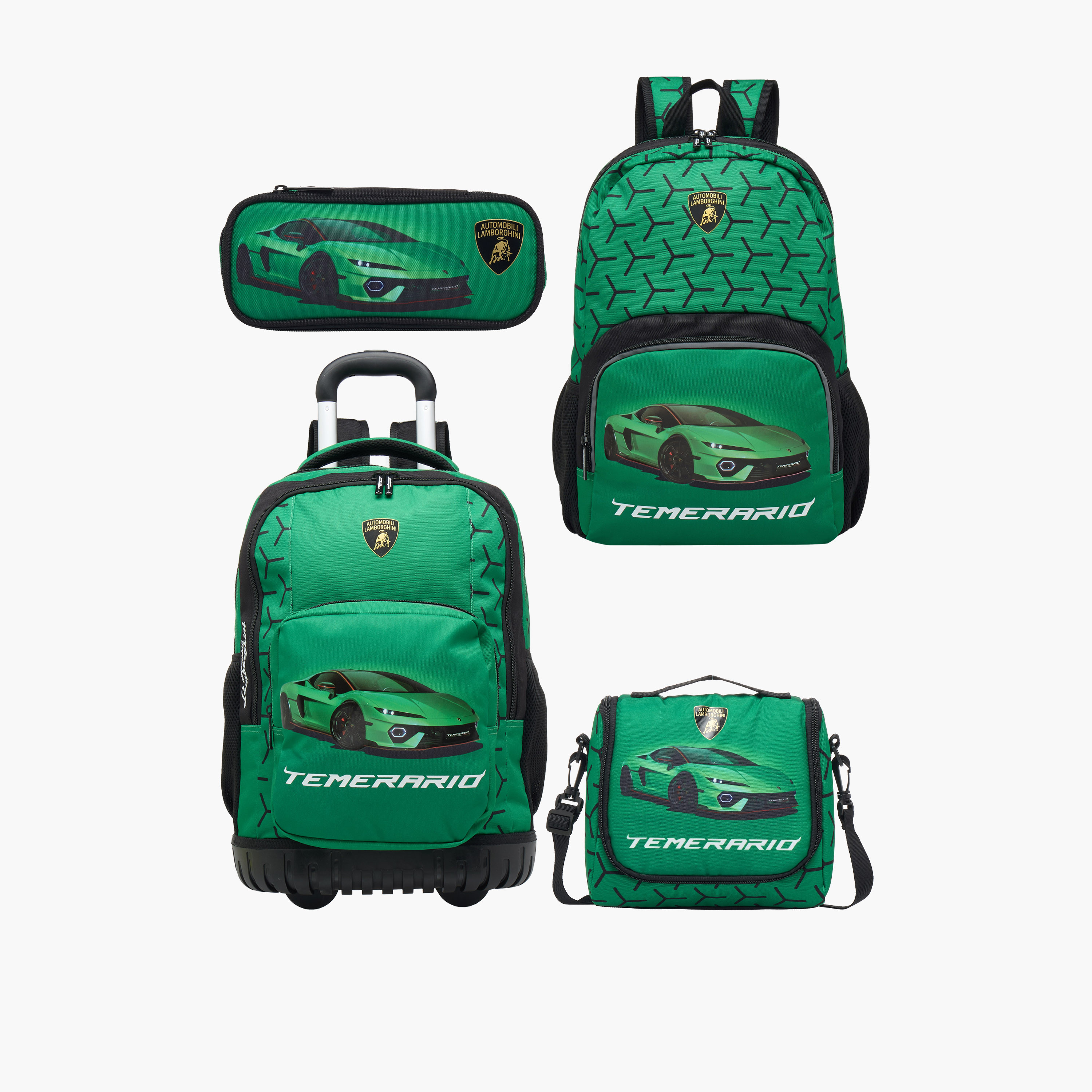 Lamborghini Logo Print Backpack with Adjustable Straps and Zip Closure - 17 inches-school-bagsandbackpacks-backpacks-image-13