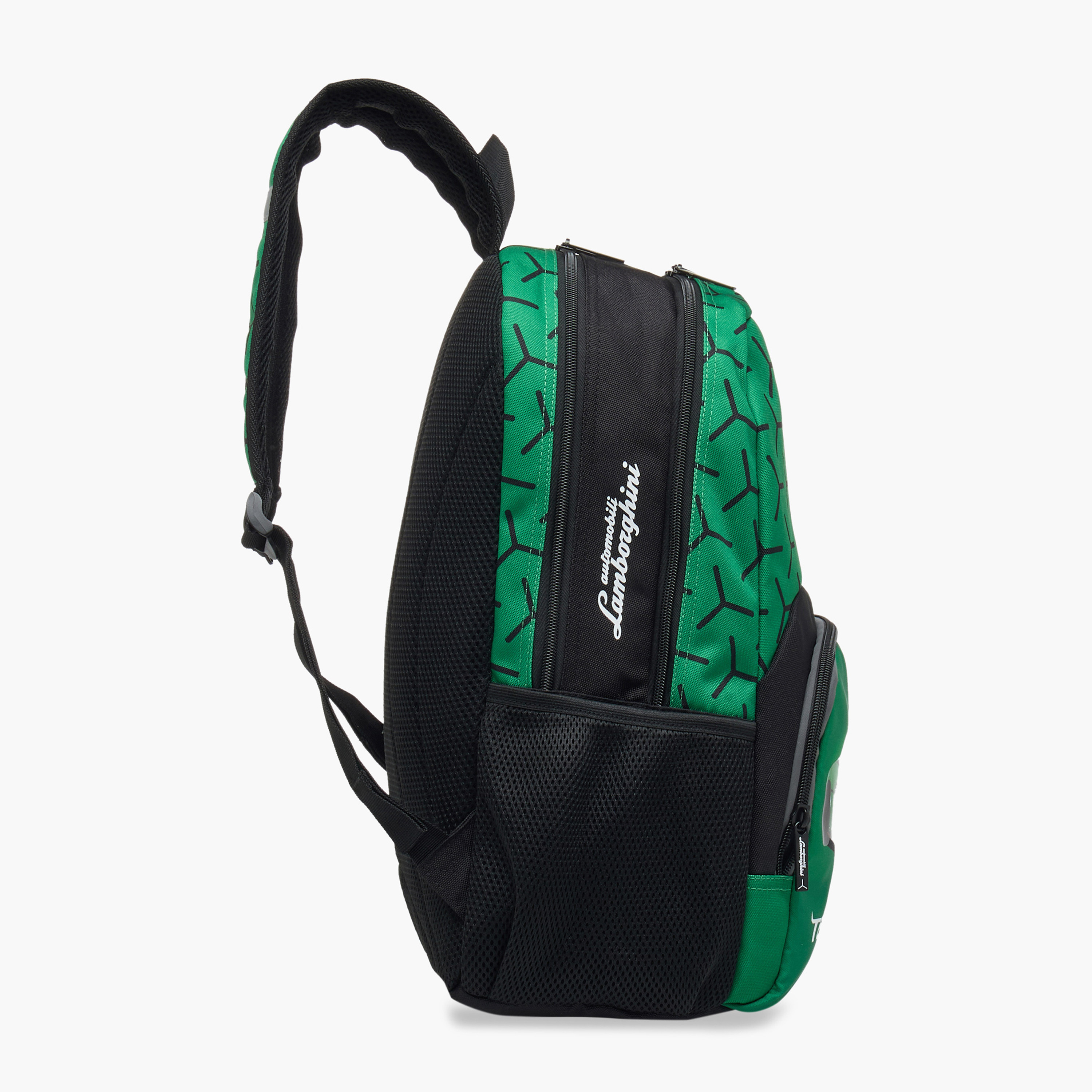 Lamborghini Logo Print Backpack with Adjustable Straps and Zip Closure - 17 inches-school-bagsandbackpacks-backpacks-image-5