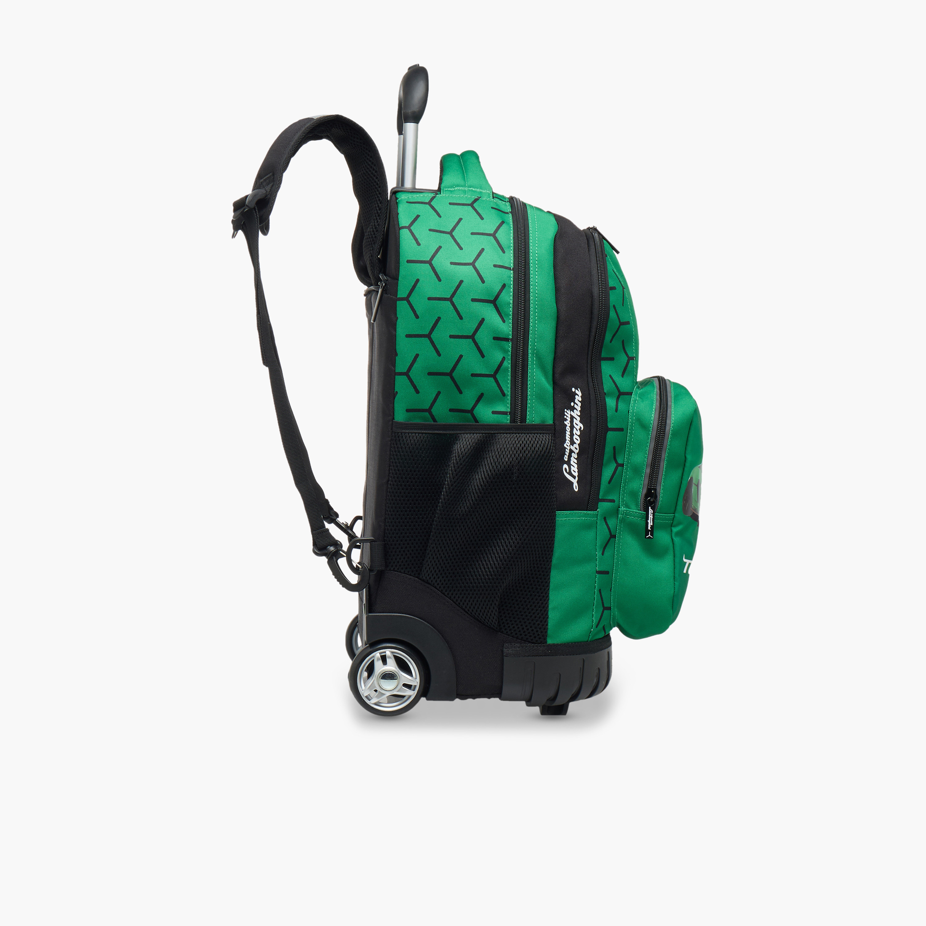 شنطة ترولي للأولاد 8-13 سنة بحامل قوارير وتصميم رياضي من لامبورجيني -school-bagsandbackpacks-trolleybags-image-4