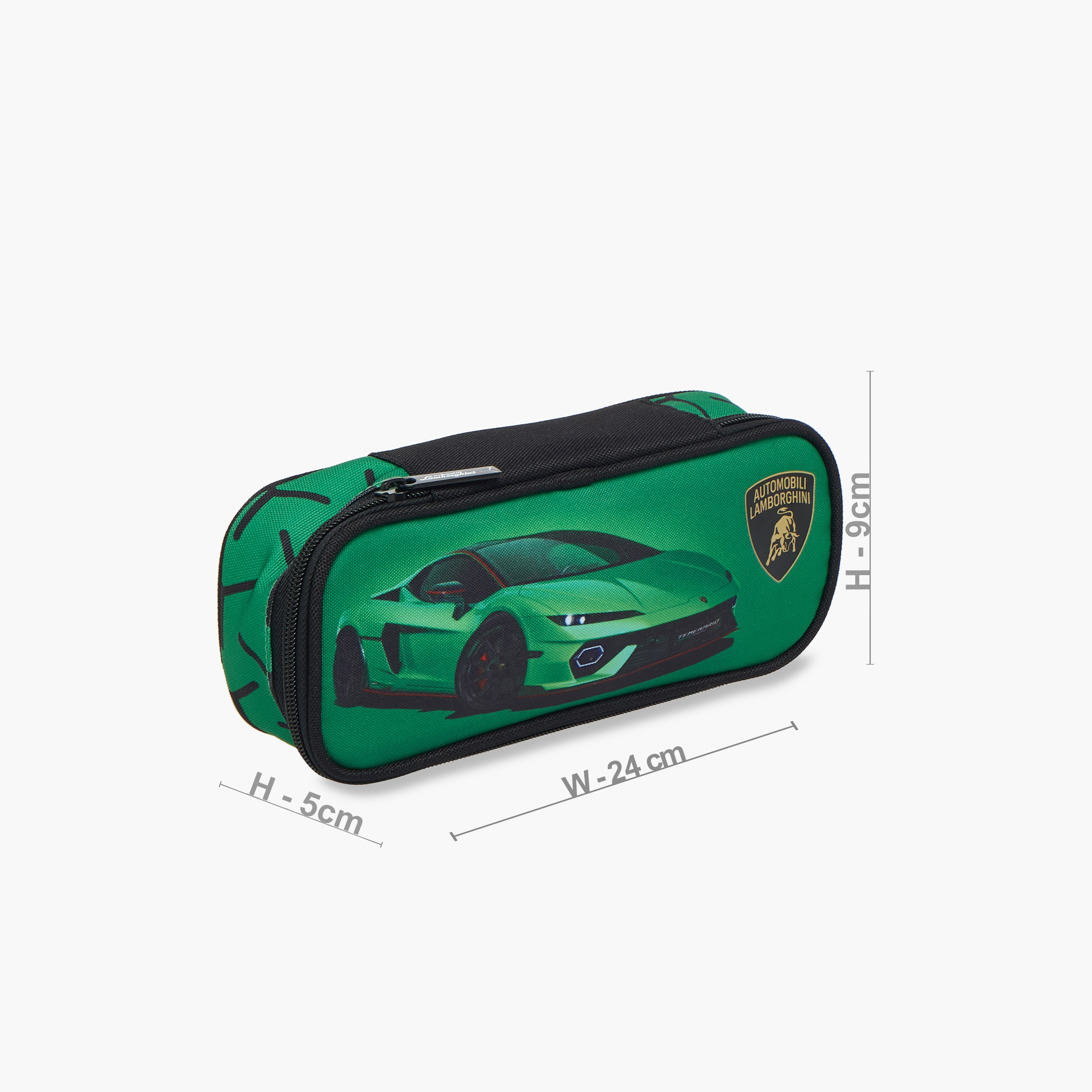 Lamborghini Printed Pencil Pouch with Zip Closure-school-stationery-pencilcases-image-2