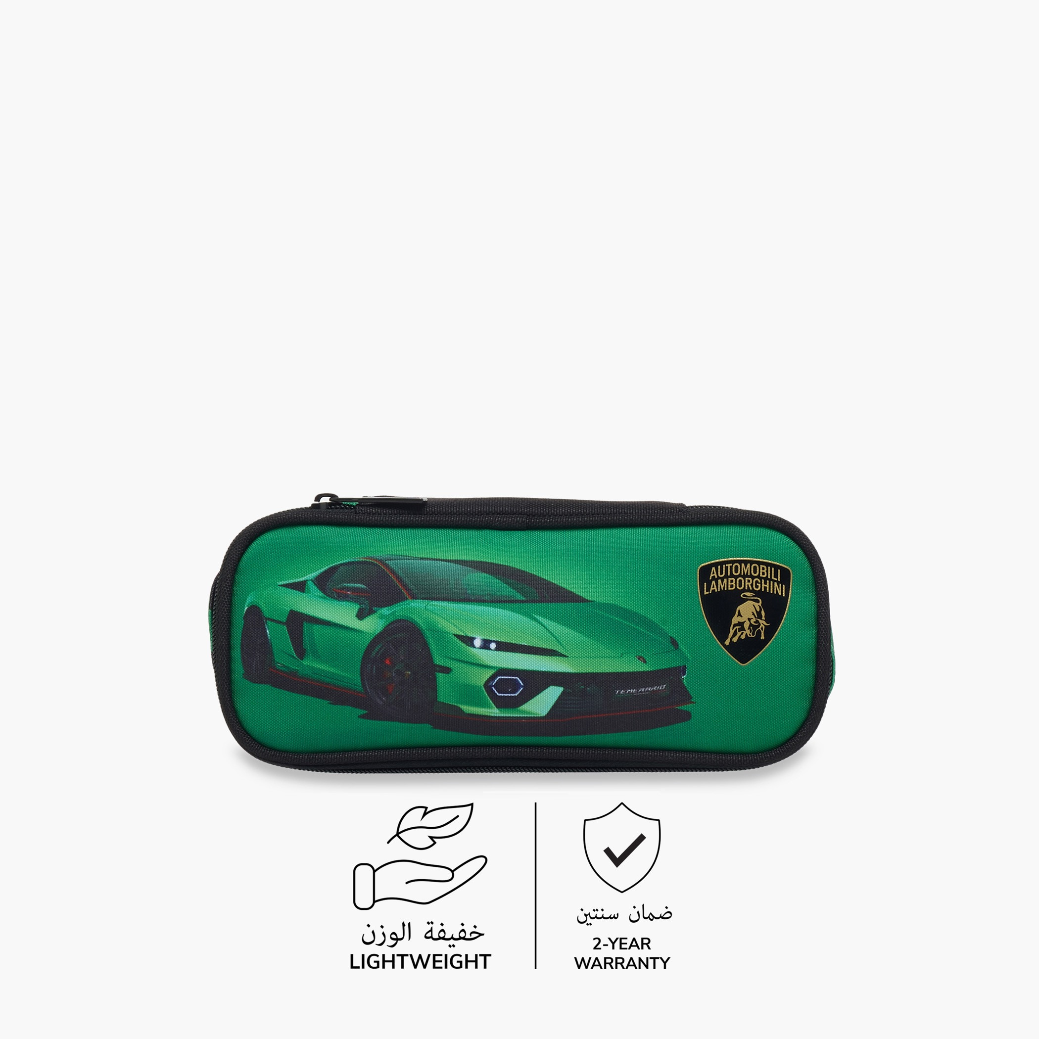 Lamborghini Printed Pencil Pouch with Zip Closure-school-stationery-pencilcases-image-4