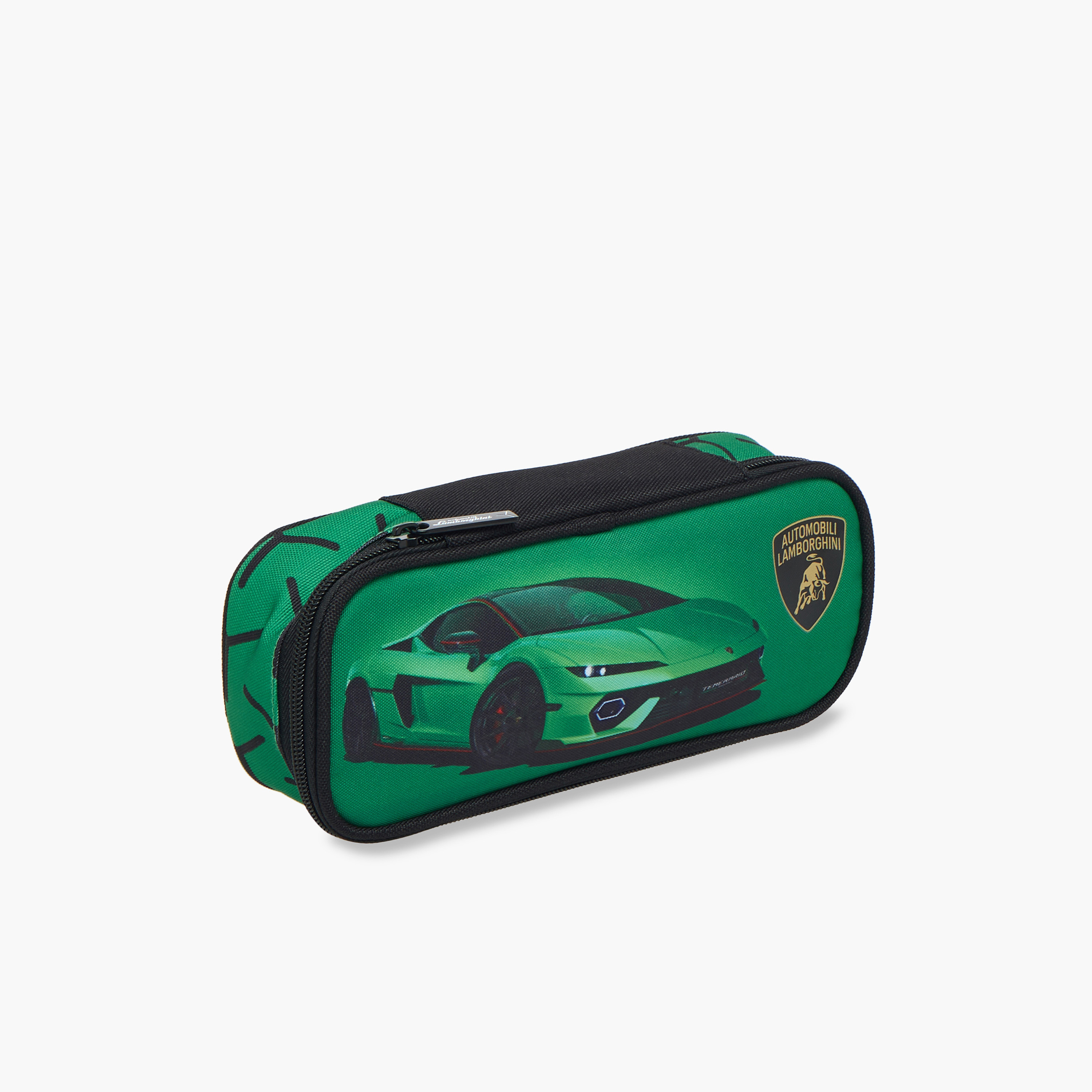 Lamborghini Printed Pencil Pouch with Zip Closure-school-stationery-pencilcases-image-5