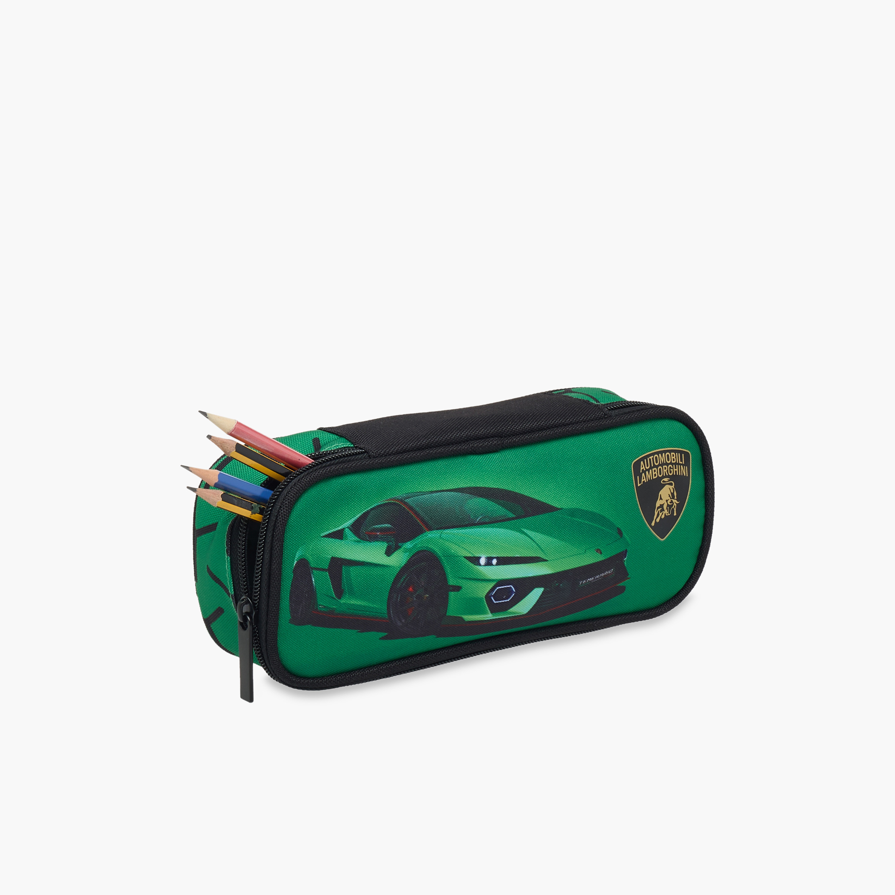 Lamborghini Printed Pencil Pouch with Zip Closure-school-stationery-pencilcases-image-7