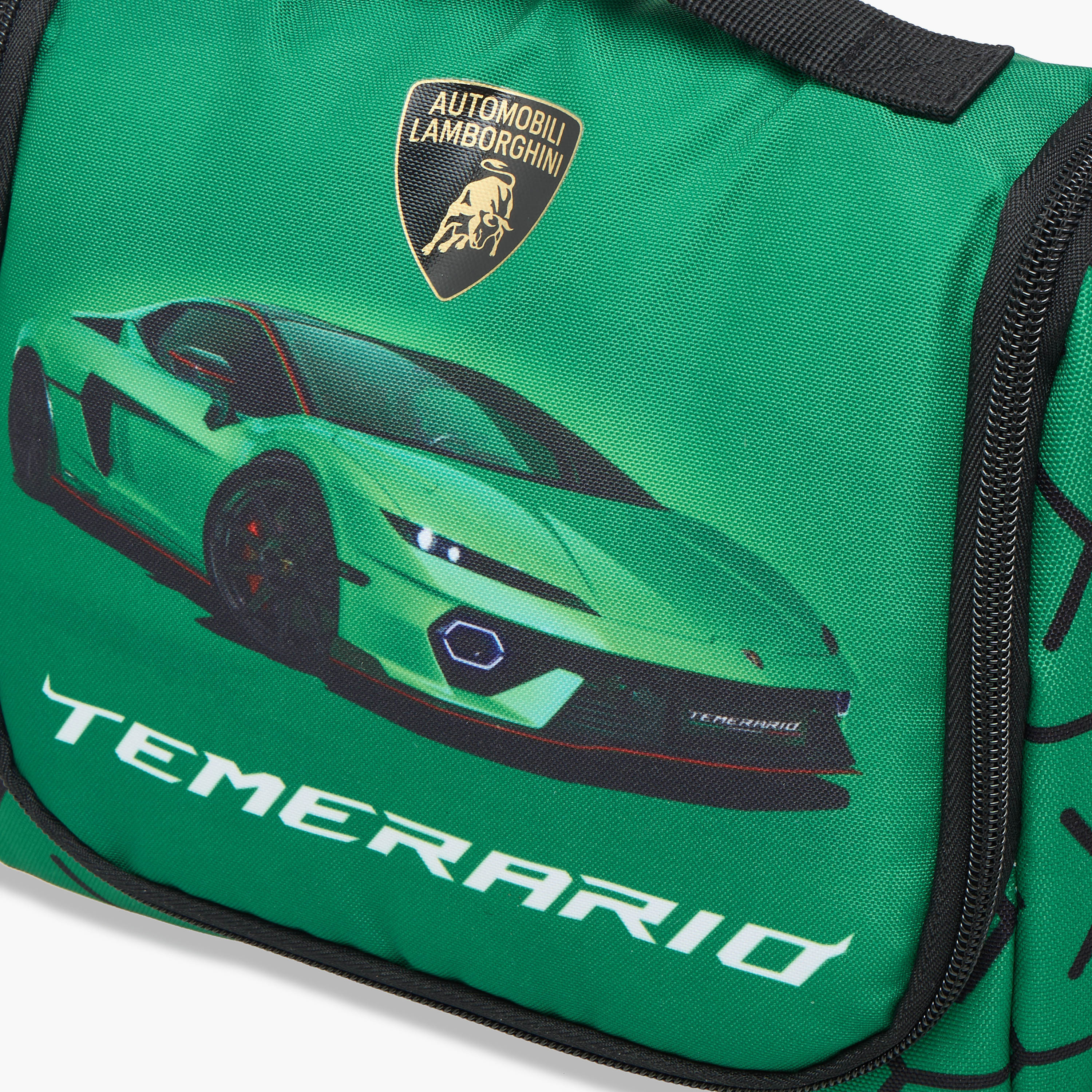 Lamborghini Graphic Print Lunch Bag with Detachable Strap and Zip Closure-school-lunchessentials-lunchbags-image-5