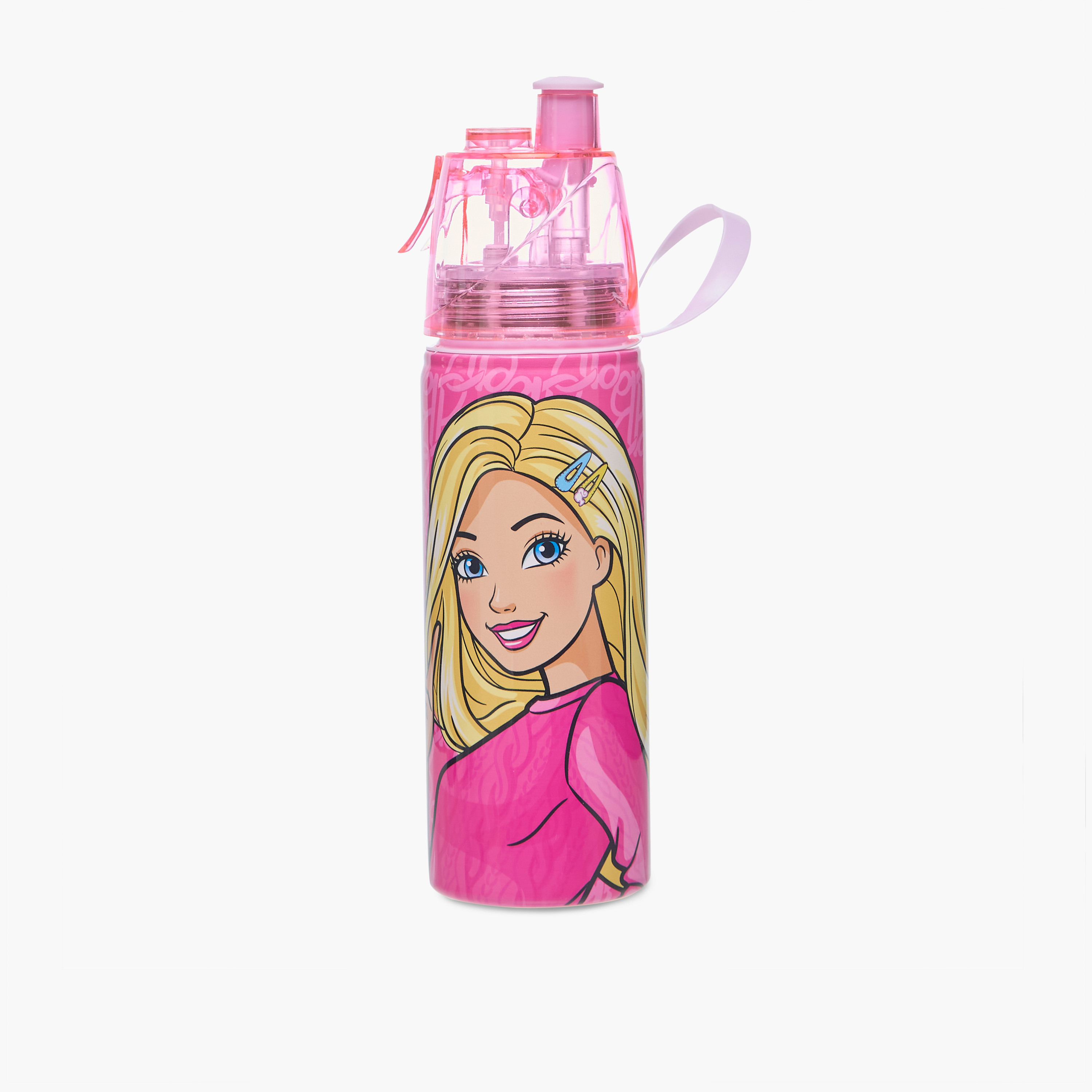 Mattel Barbie Stainless Steel Water Bottle with Water Mist Trigger – 500 ml-school-waterbottles-image-1