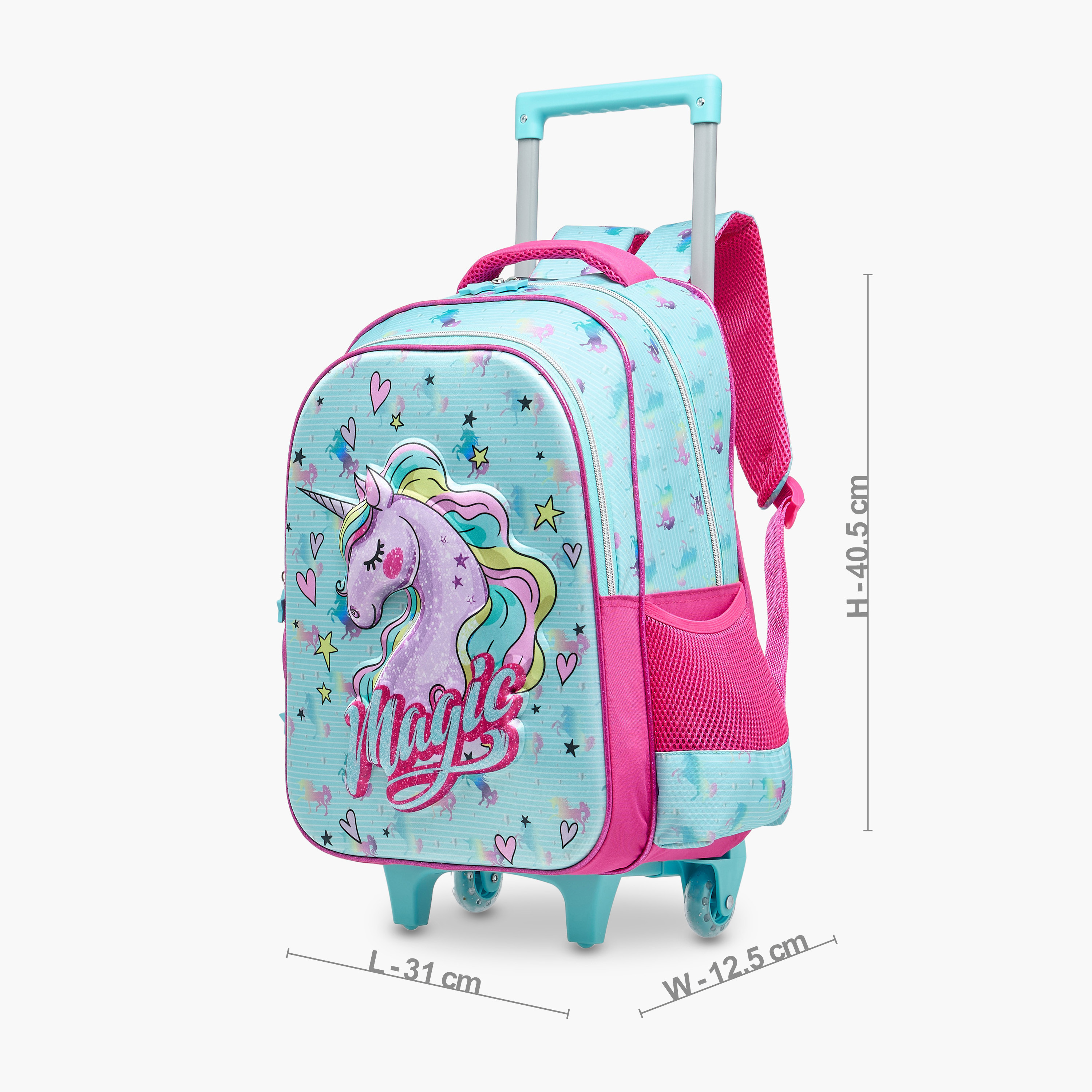 Juniors Printed 3-Piece School Trolley Bag Set for Girls 5-8 Years with Lunch Bag and Pencil Pouch -school-bagsandbackpacks-trolleybags-image-3