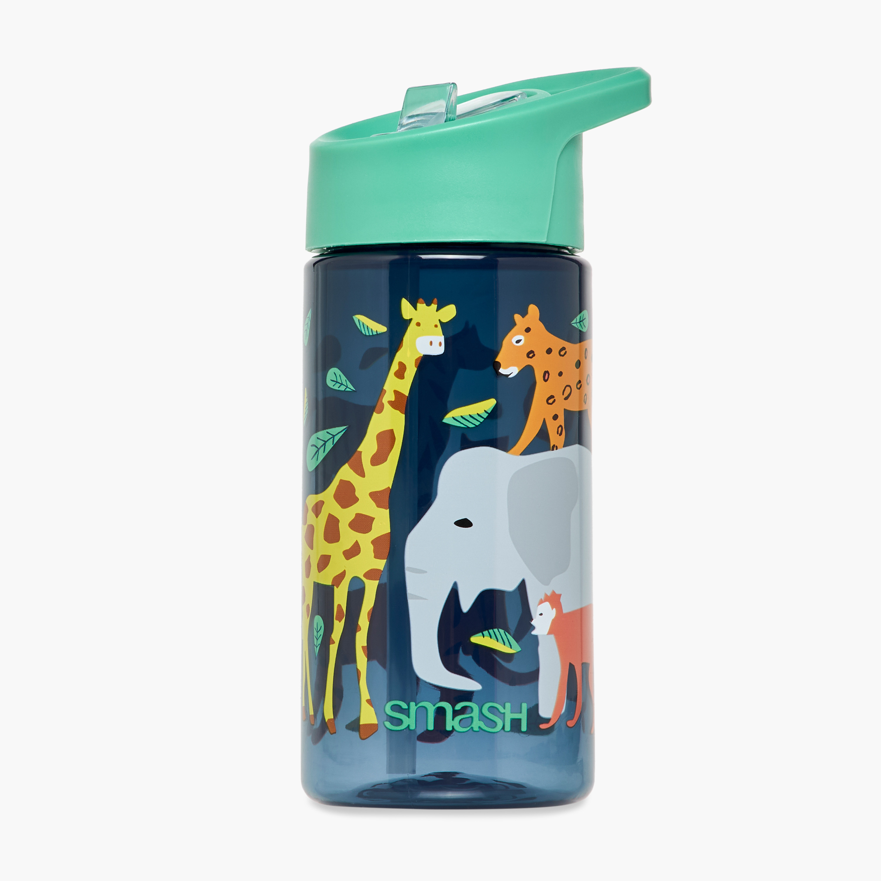 قارورة ماء بولي بروبيلين بقشّة وطبعات من سماش- 450 مل-school-waterbottles-image-1