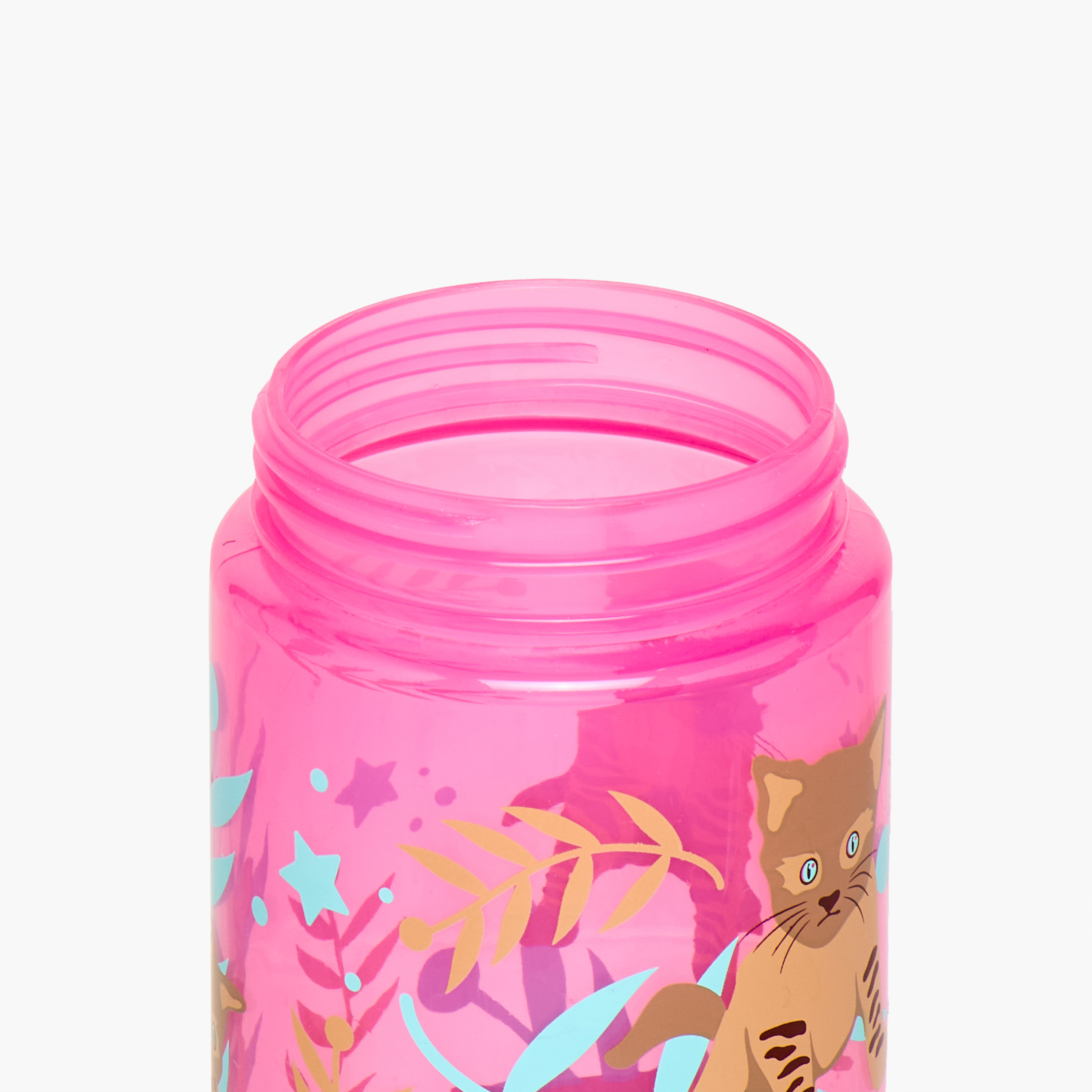 قارورة ماء بولي بروبيلين بقشّة وطبعات حيوانات من سماش - 450 مل-school-waterbottles-image-5