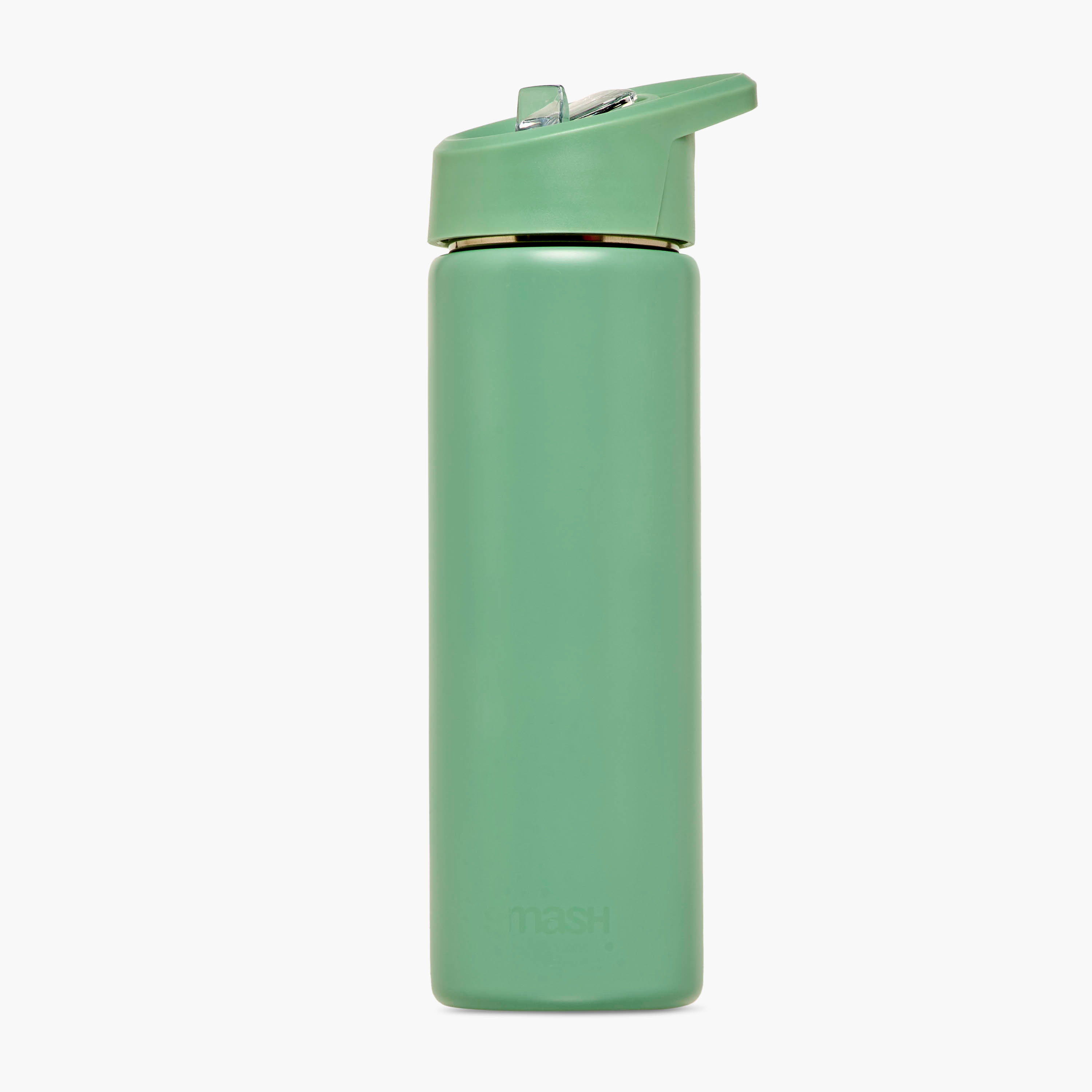 قارورة ماء ستانلس ستيل سادة بقشّة وغطاء مانع للتسريب من سماش - 750 مل-school-waterbottles-image-1