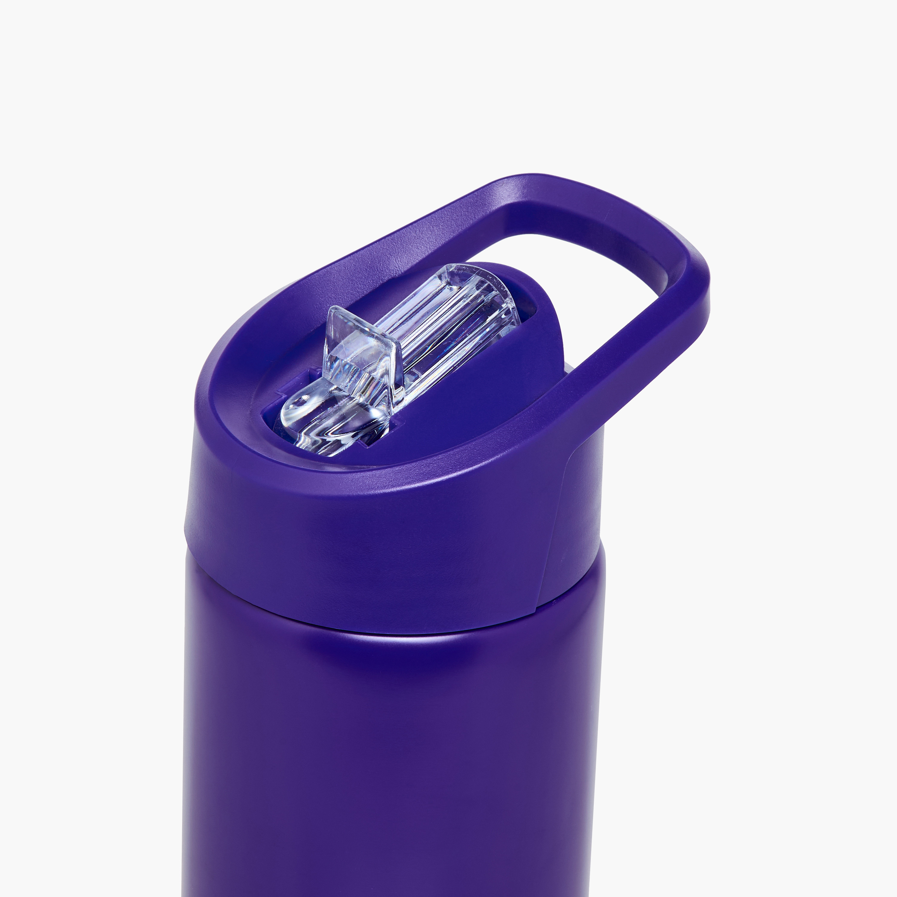 قارورة ماء ستانلس ستيل سادة بقشّة وغطاء مانع للتسريب من سماش - 750 مل-school-waterbottles-image-3
