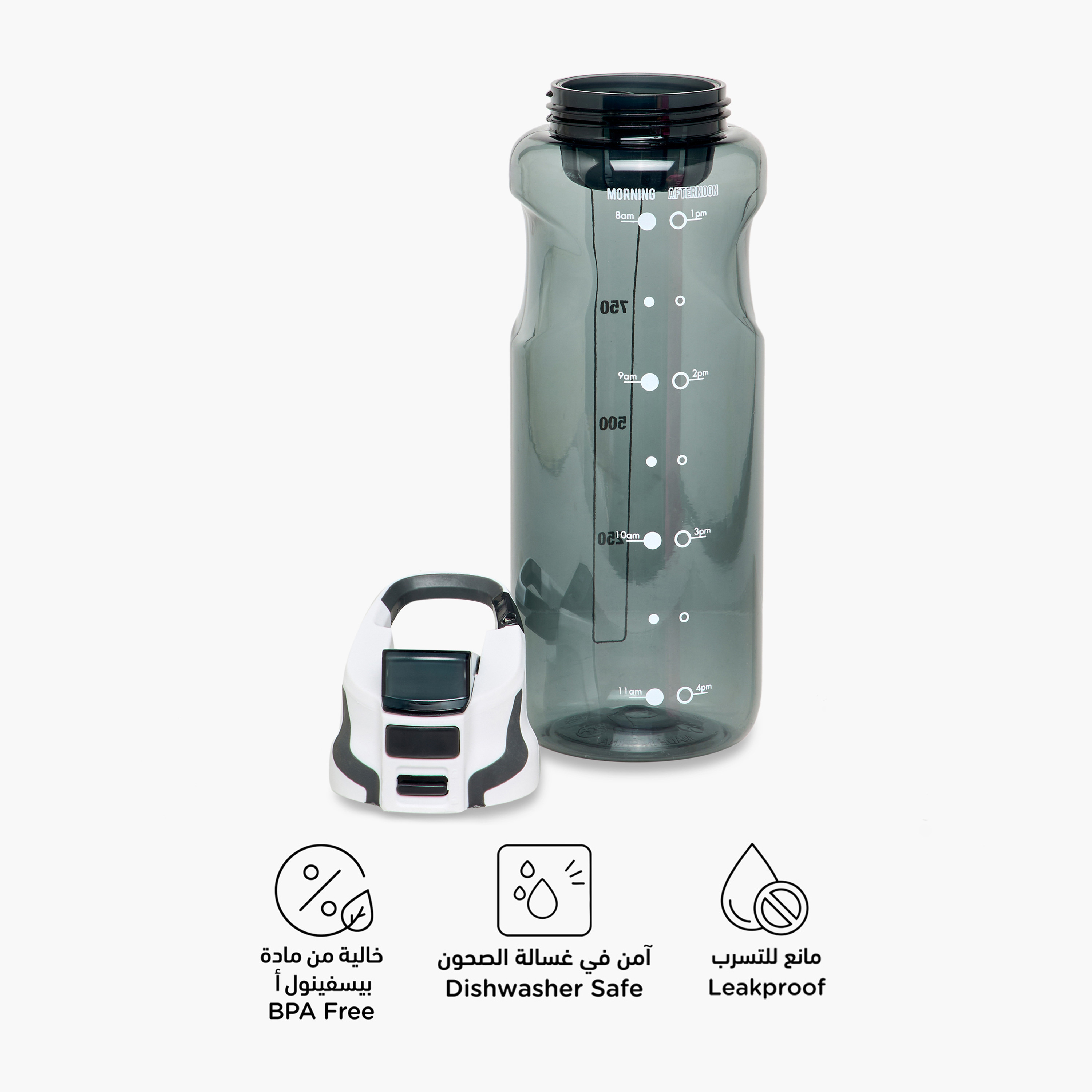 Smash Slogan Polypropylene Water Bottle with Insulation – 1 L-school-waterbottles-image-4