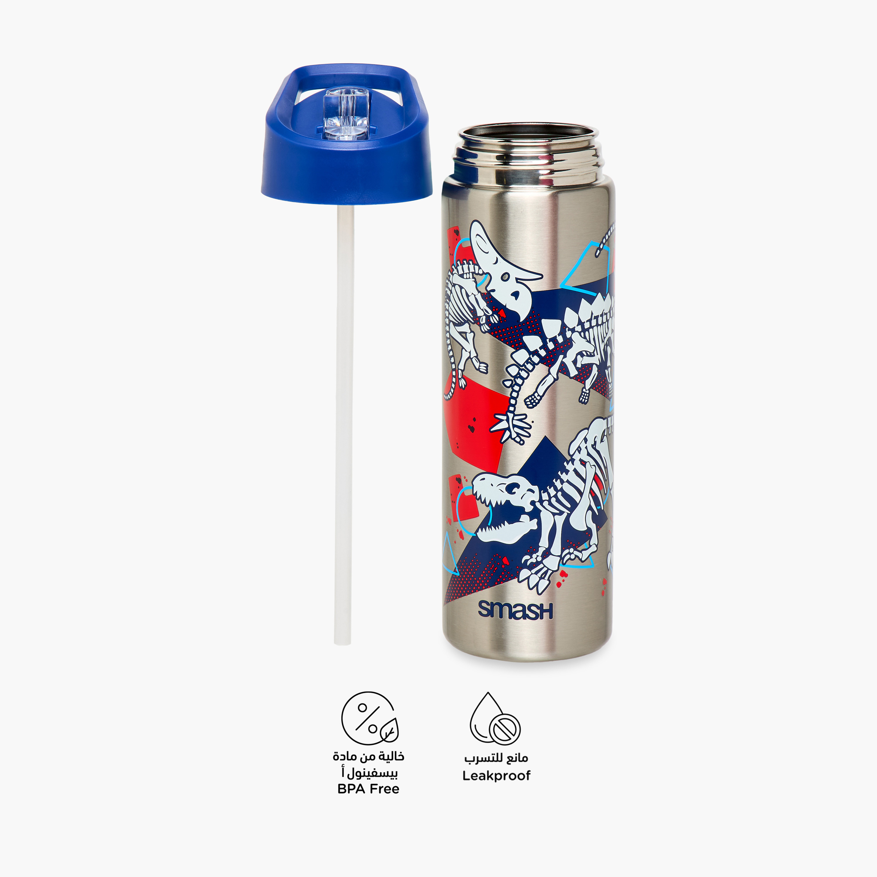 Smash Dinosaur Stainless Steel Water Bottle with Insulation – 750 ml-school-waterbottles-image-2