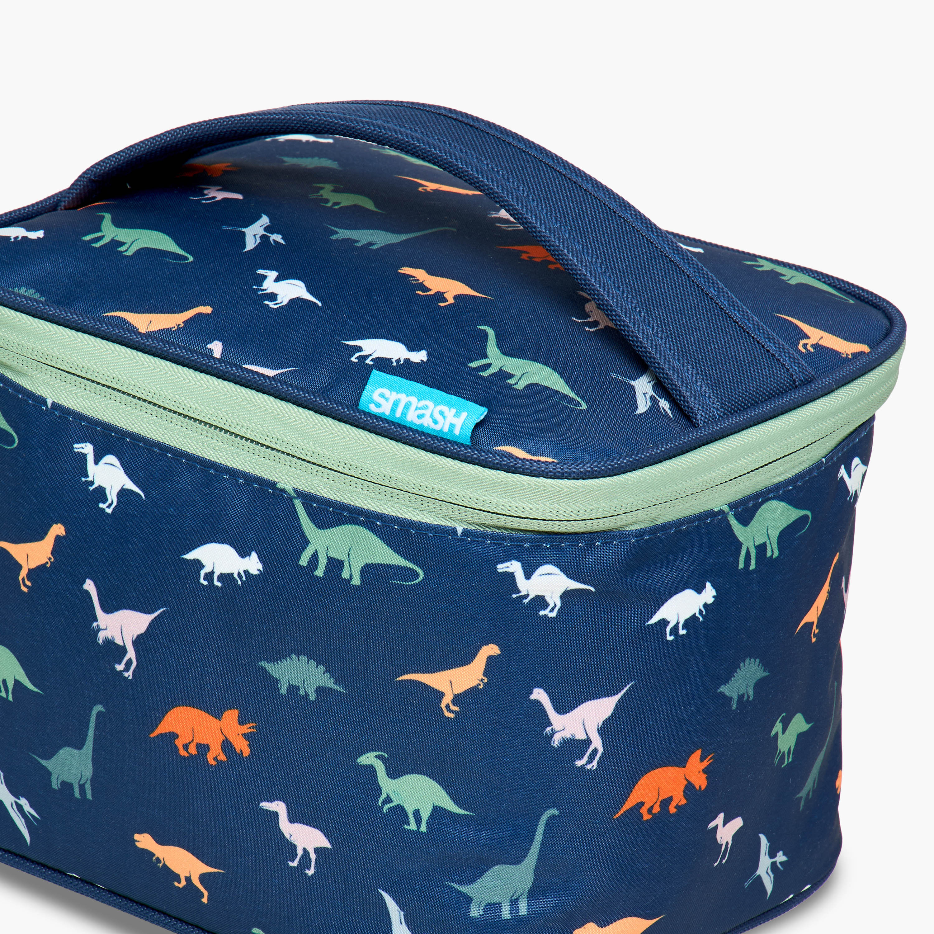 Smash Dinosaur Print Lunch Bag with Zip Closure-school-lunchessentials-lunchbags-image-5