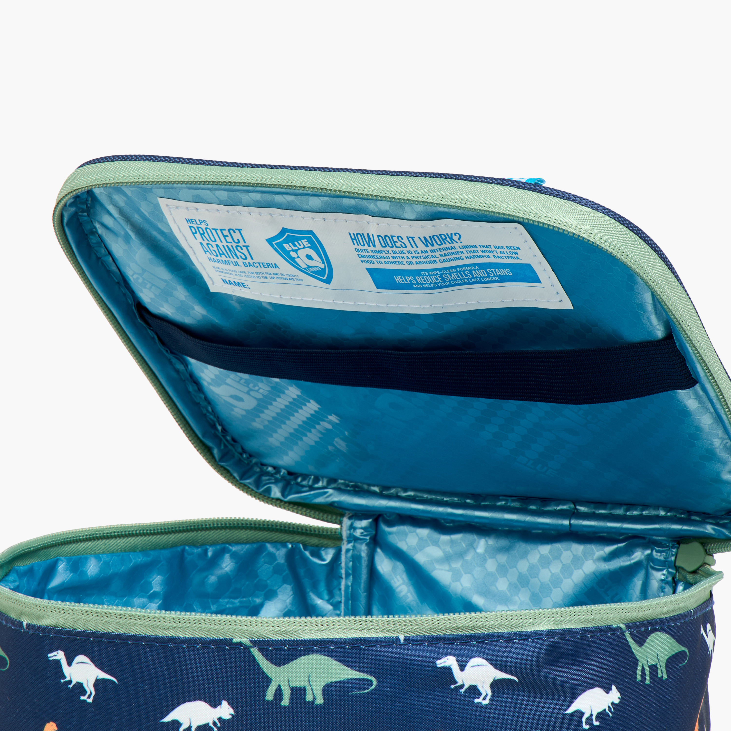 Smash Dinosaur Print Lunch Bag with Zip Closure-school-lunchessentials-lunchbags-image-8