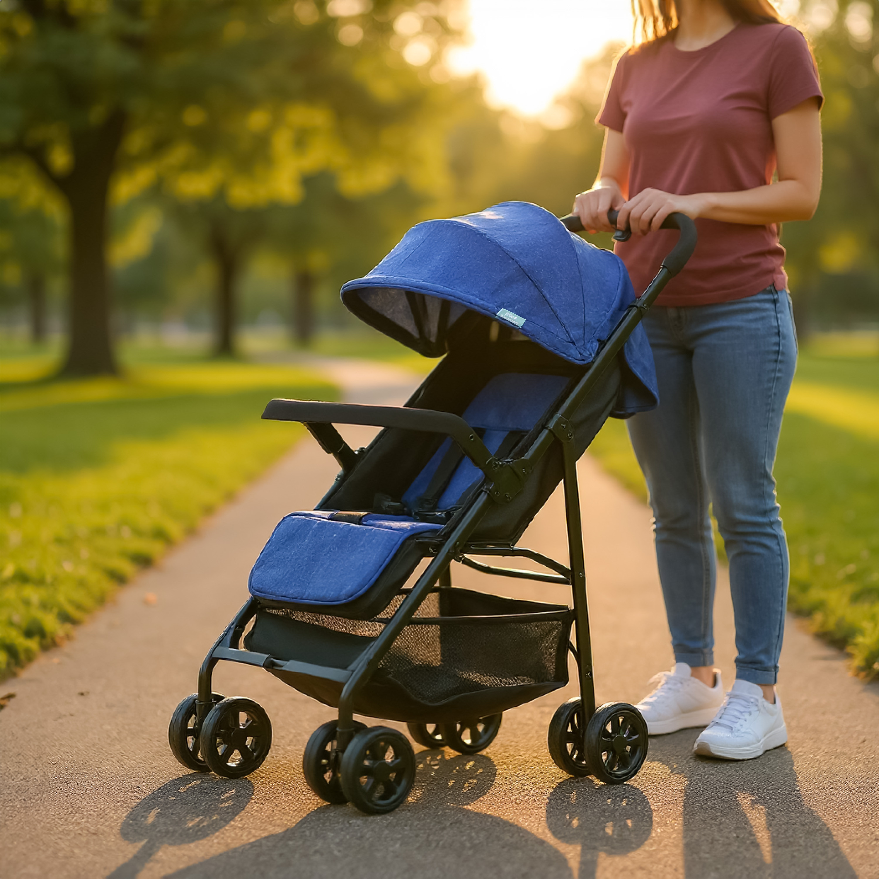 عربة أطفال ريف بنظام طي بلمسة واحدة وإطار فولاذ وقفل للعجلات من ليتل بلومرز-baby-gear-strollersandprams-strollers-image-3