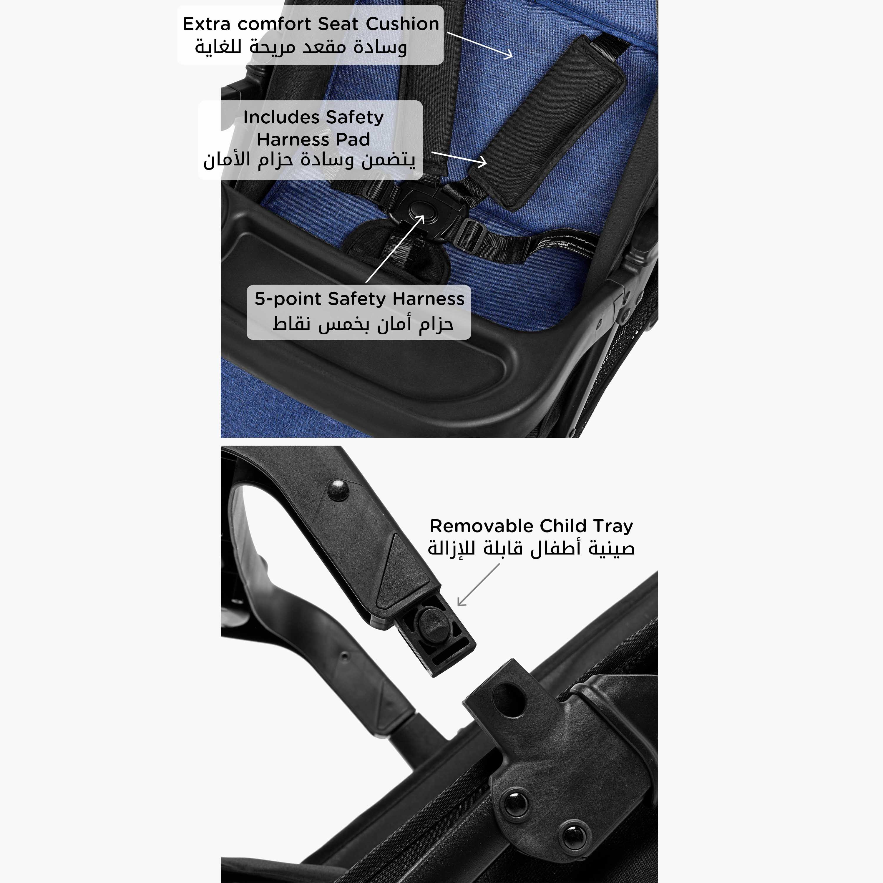عربة أطفال ريف بنظام طي بلمسة واحدة وإطار فولاذ وقفل للعجلات من ليتل بلومرز-baby-gear-strollersandprams-strollers-image-6