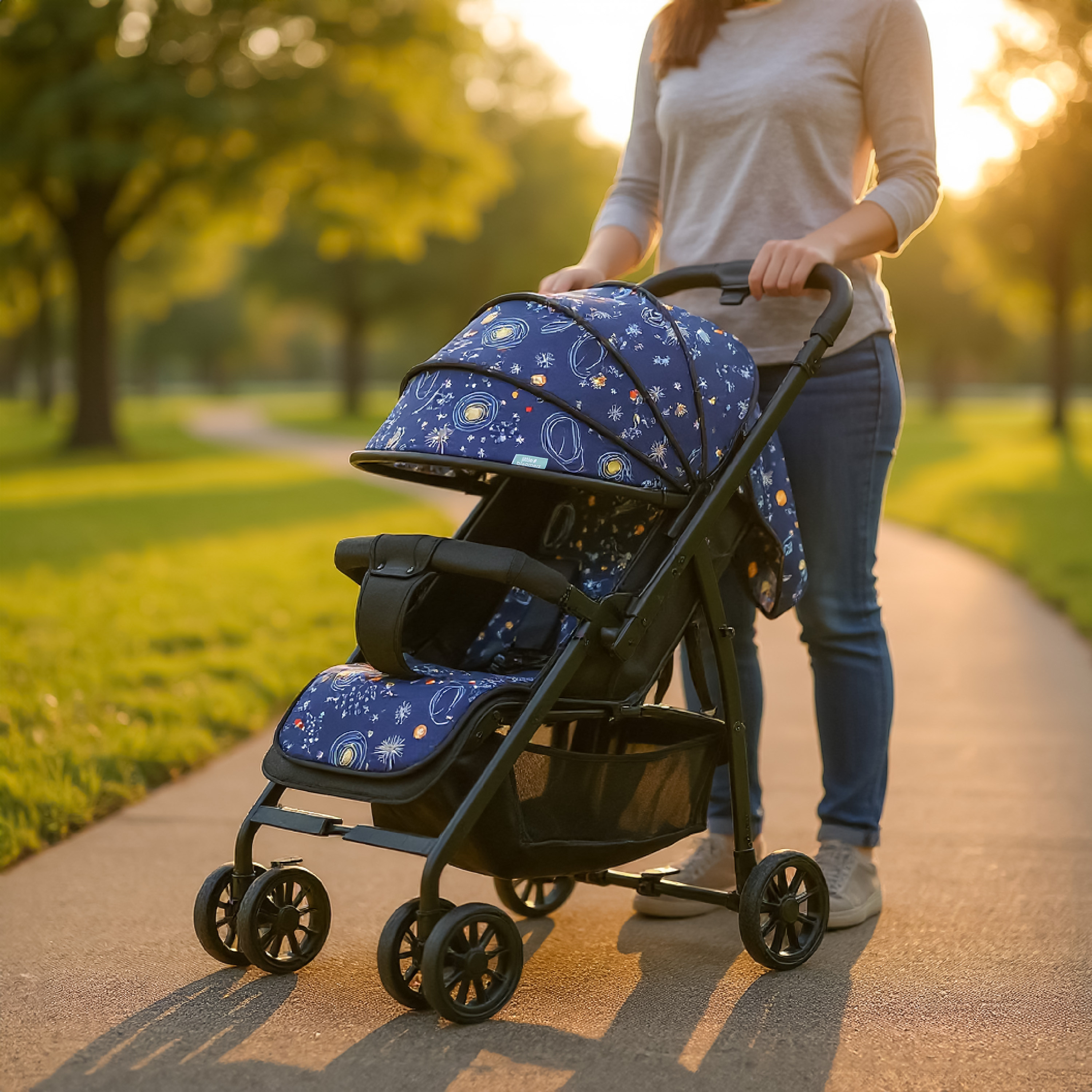 عربة أطفال ريف بنظام طي بلمسة واحدة وإطار فولاذ وقفل للعجلات من ليتل بلومرز-baby-gear-strollersandprams-strollers-image-3