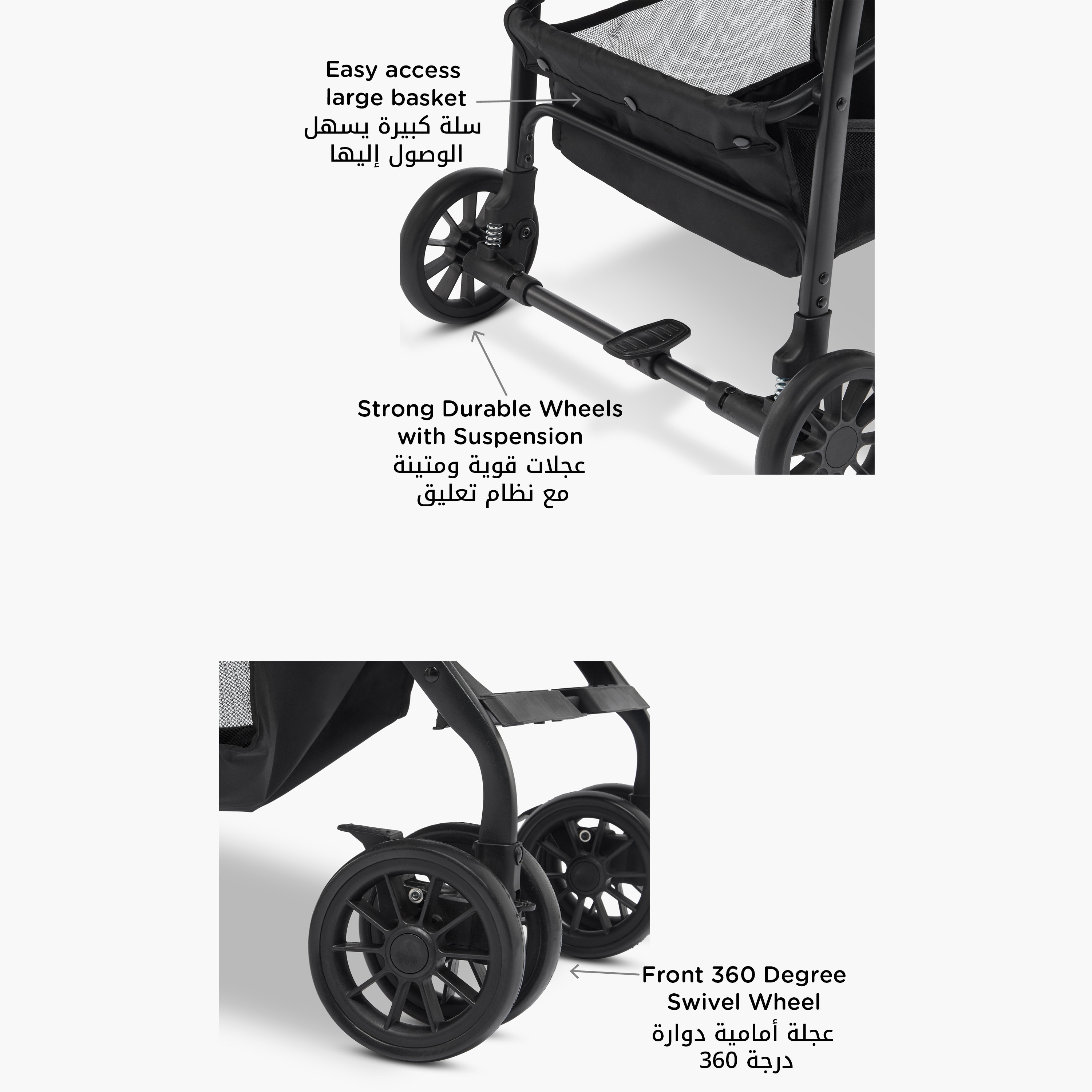 عربة أطفال ريف بنظام طي بلمسة واحدة وإطار فولاذ وقفل للعجلات من ليتل بلومرز-baby-gear-strollersandprams-strollers-image-8