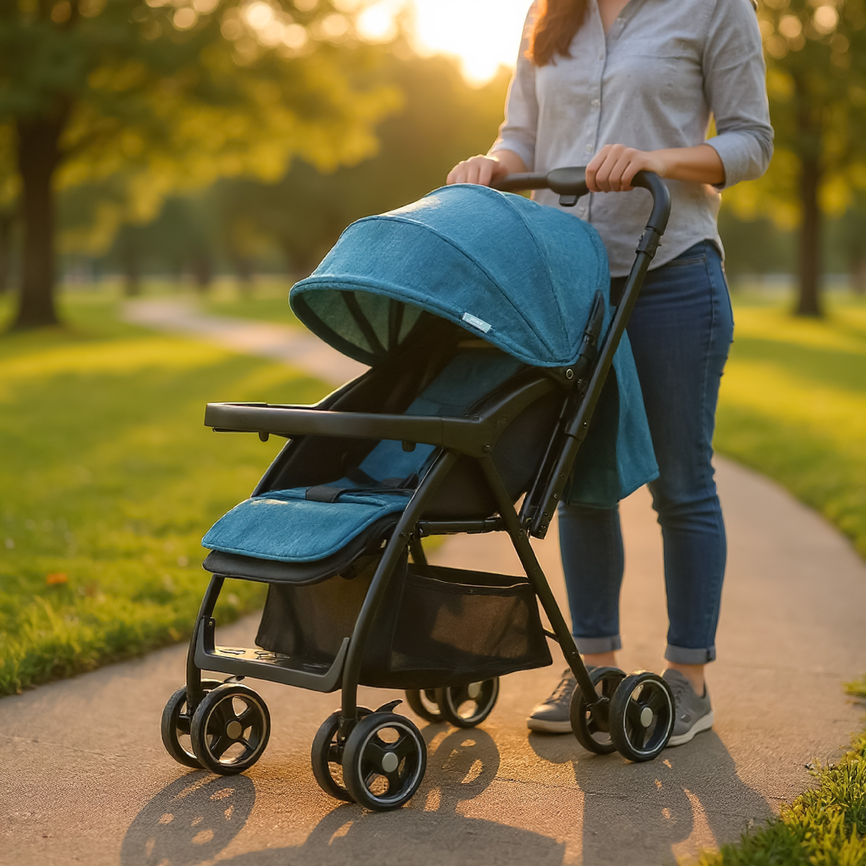 Little Bloomers Nola Stroller with One Touch Folding System, Steel Frame and Wheel Lock-baby-gear-strollersandprams-strollers-image-3