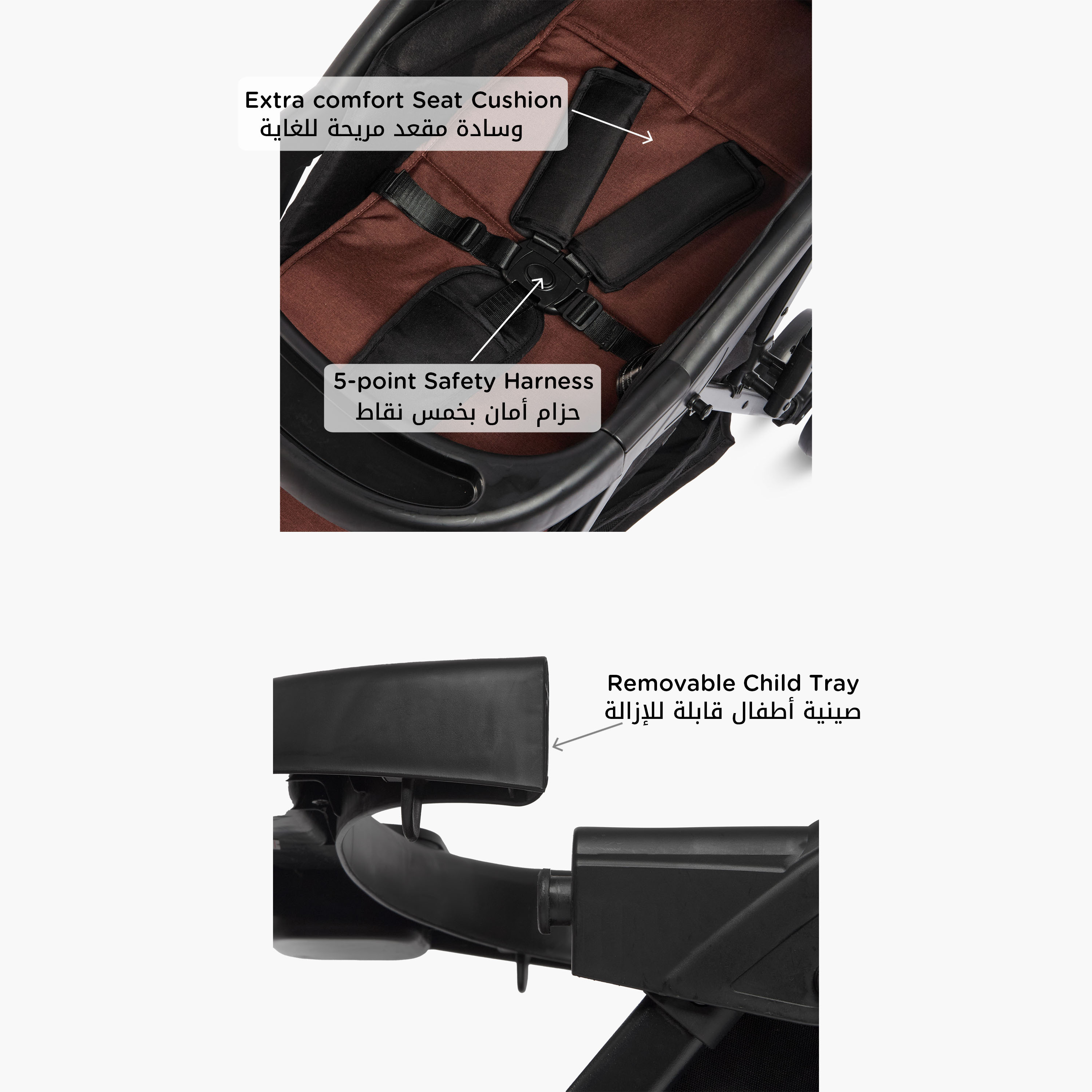 Little Bloomers Nola Stroller with One Touch Folding System, Steel Frame and Wheel Lock-baby-gear-strollersandprams-strollers-image-6