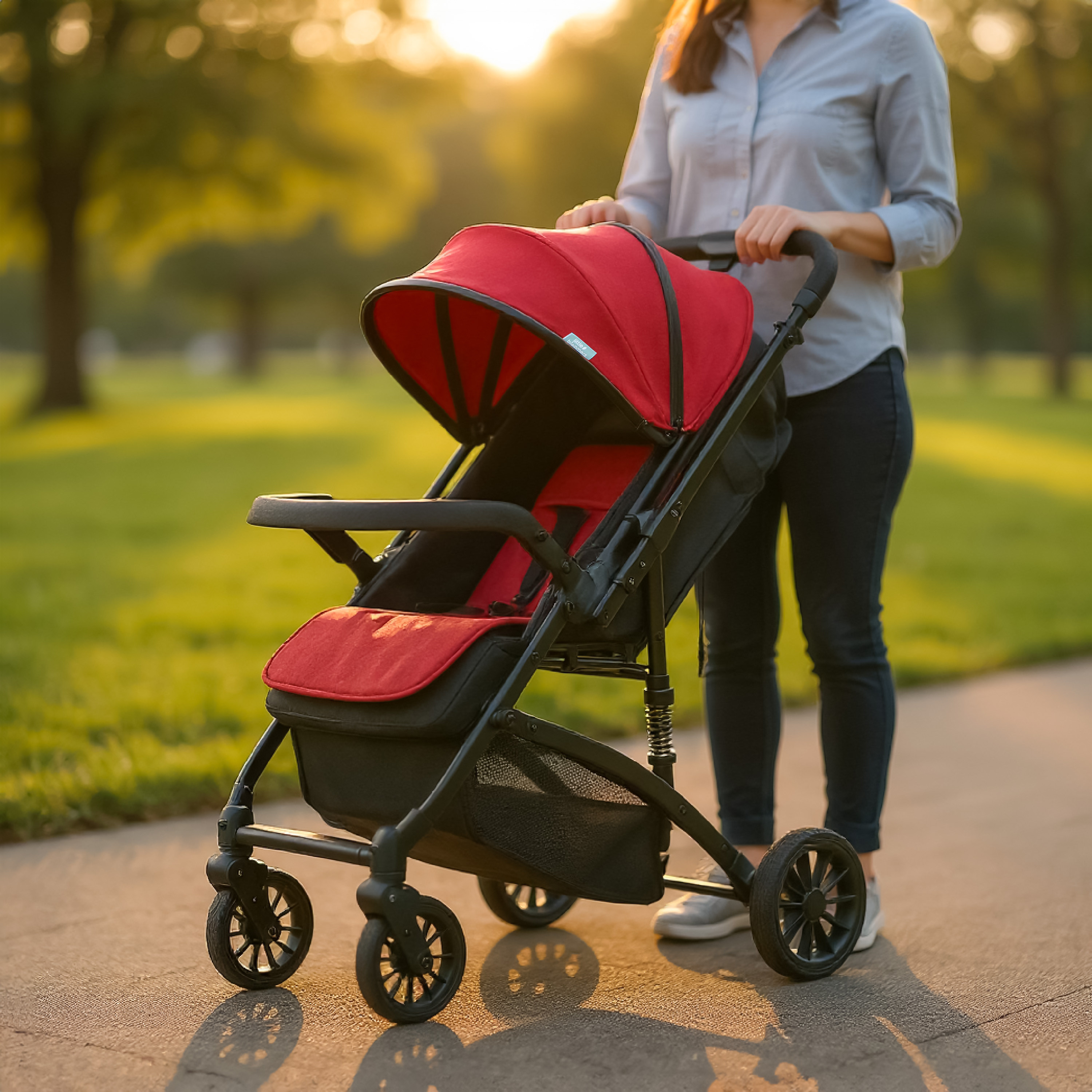 Little Bloomers Adelaide Stroller with One Touch Folding System, Steel Frame and Wheel Lock-baby-gear-strollersandprams-strollers-image-3