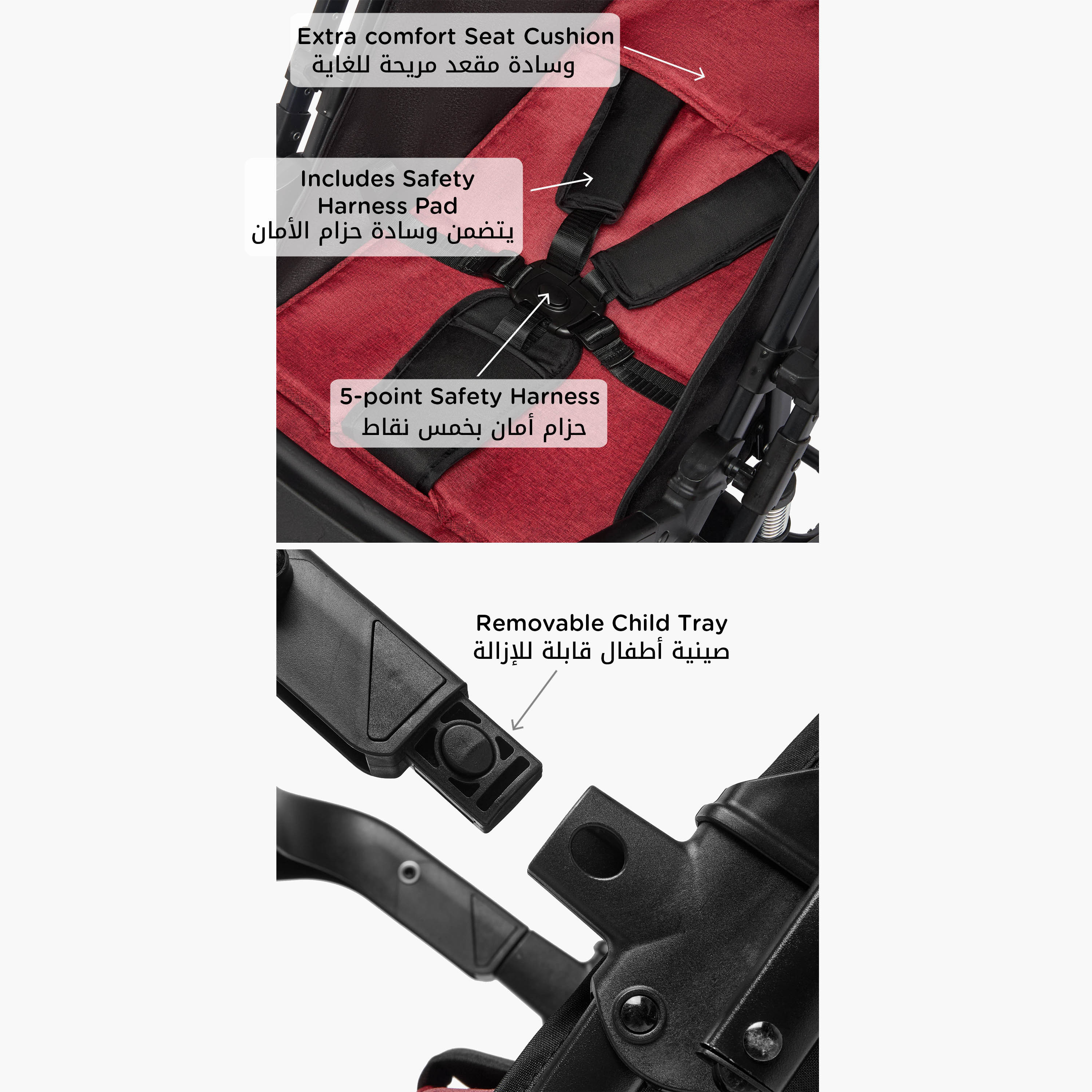 Little Bloomers Adelaide Stroller with One Touch Folding System, Steel Frame and Wheel Lock-baby-gear-strollersandprams-strollers-image-6