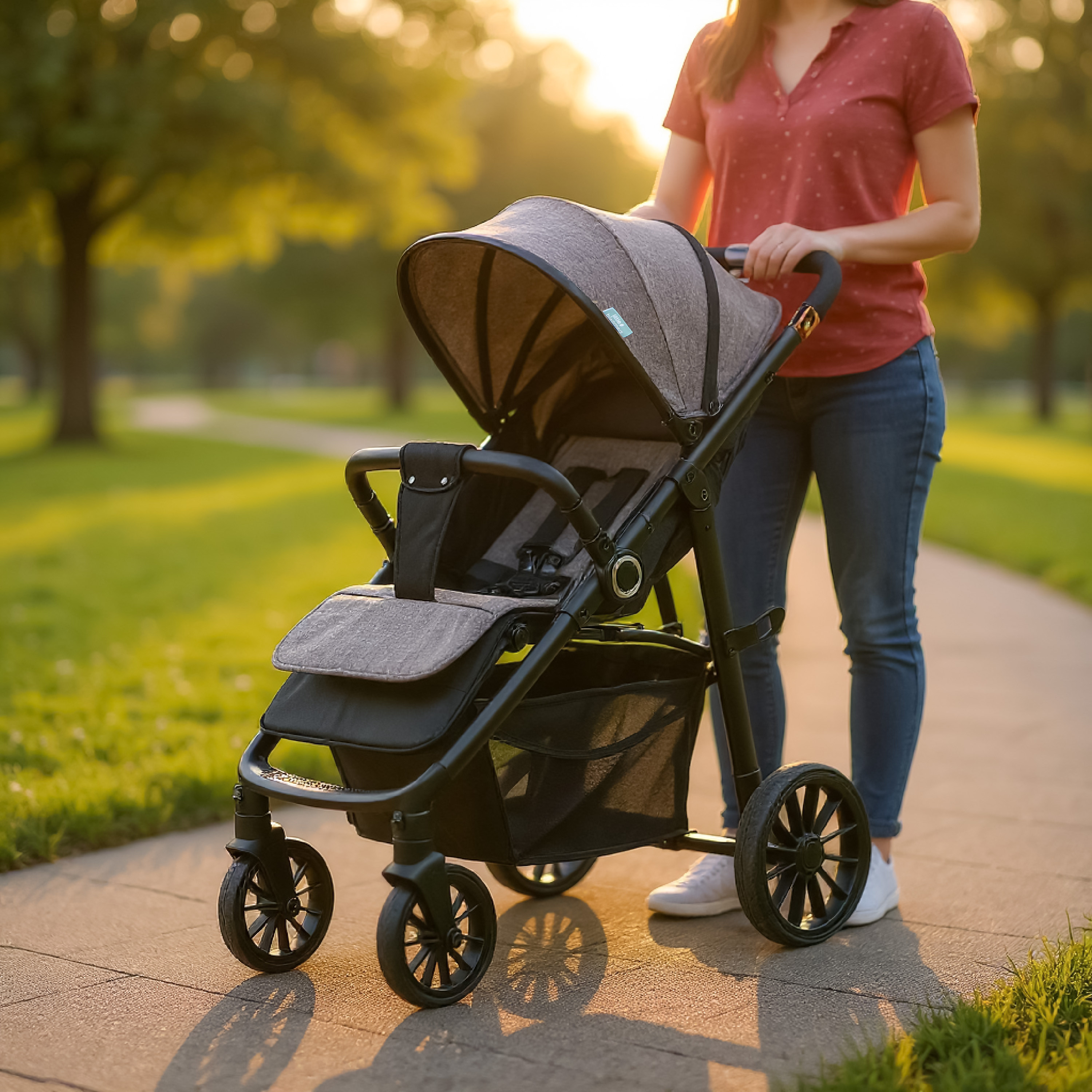 Little Bloomers Yonder Stroller with One Touch Folding System, Steel Frame and Wheel Lock-baby-gear-strollersandprams-strollers-image-3