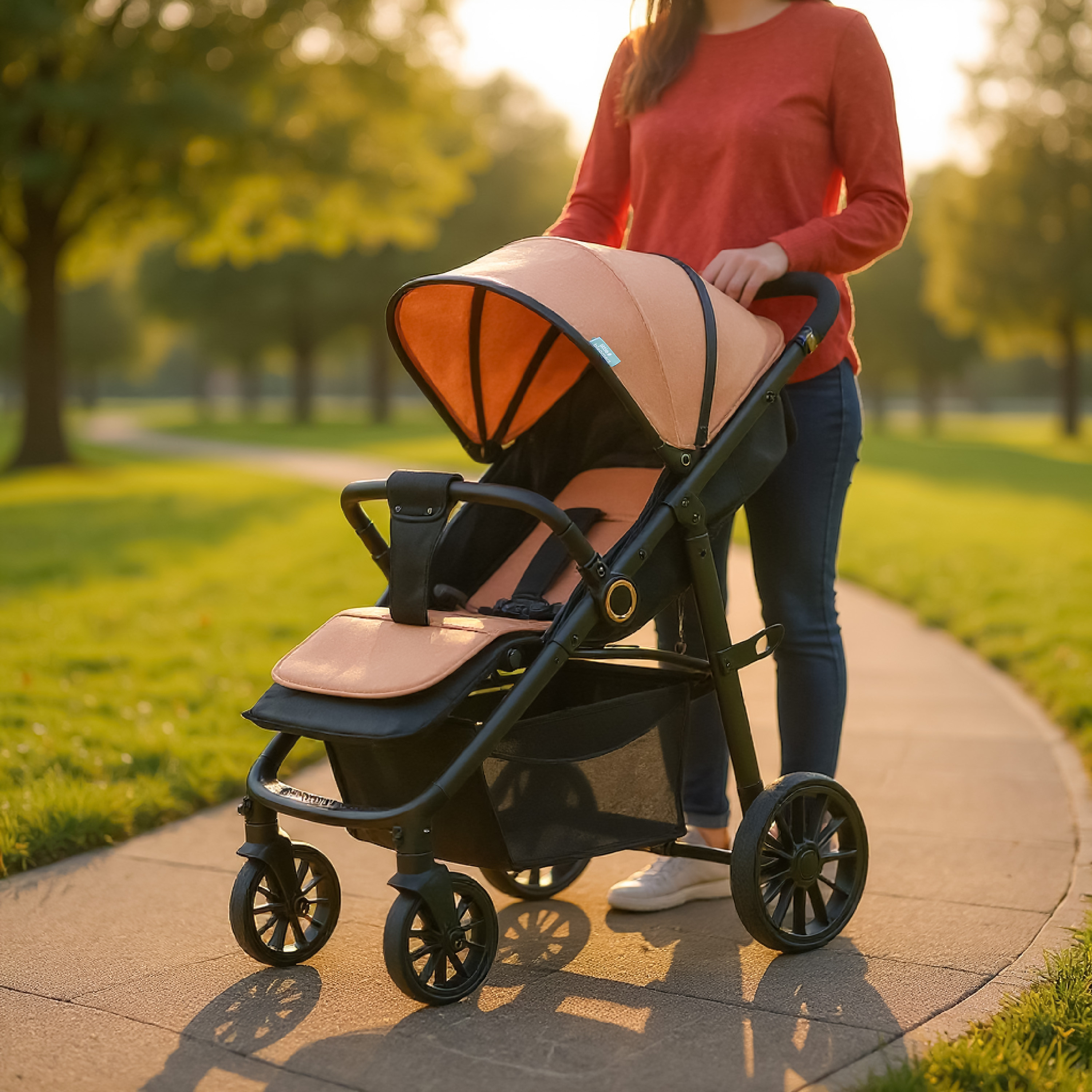 Little Bloomers Yonder Stroller with One Touch Folding System, Steel Frame and Wheel Lock-baby-gear-strollersandprams-strollers-image-3
