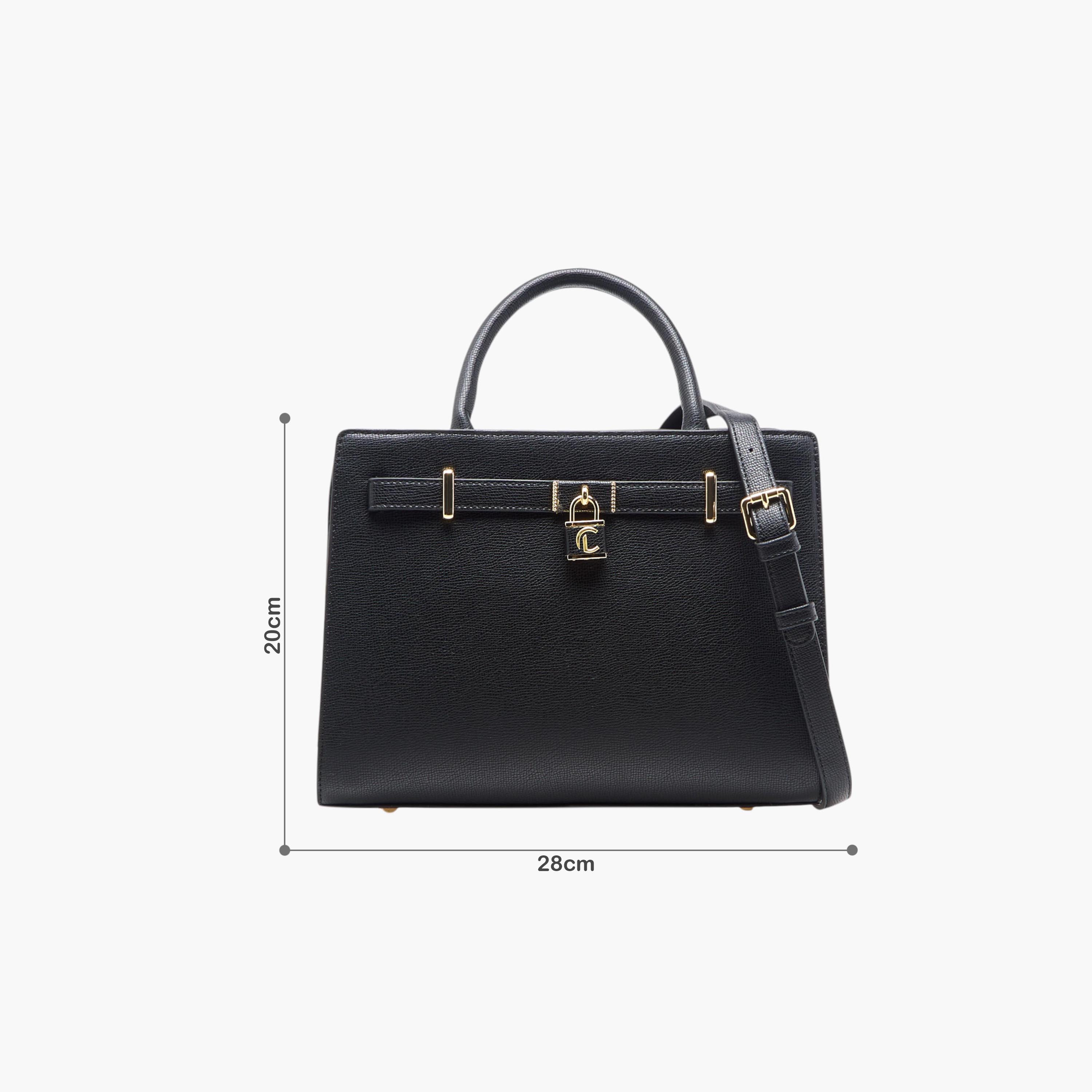 Le Confort Solid Tote Bag with Double Handles and Detachable Strap-women-bagsandwallets-handbags-image-2