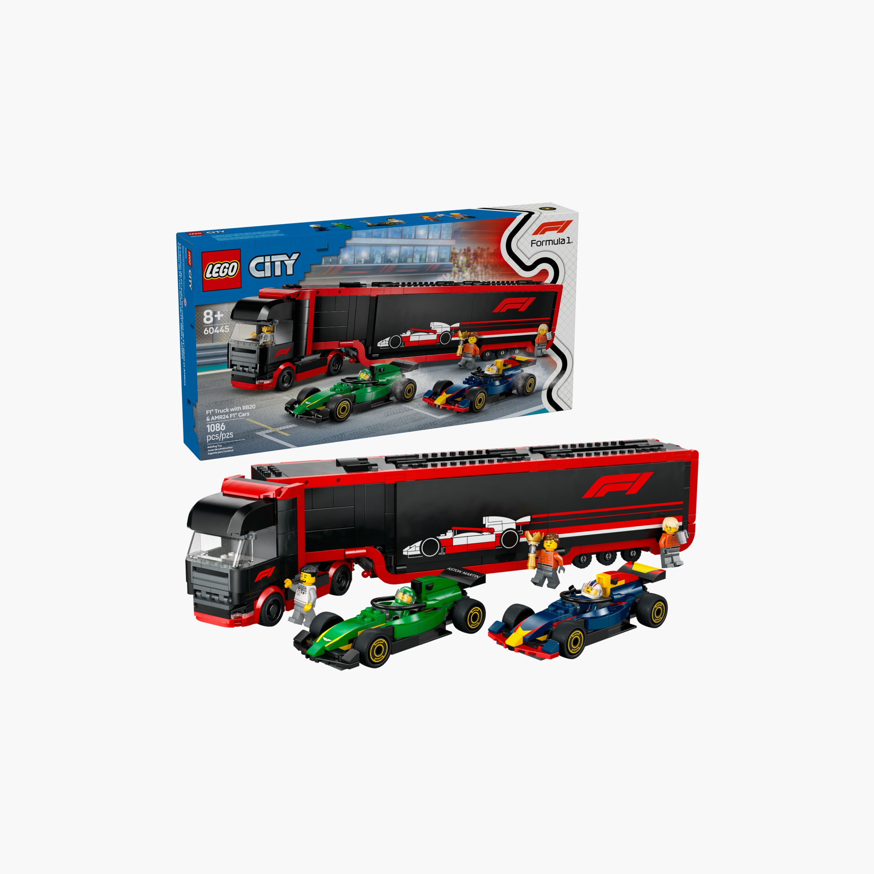 LEGO® City F1® Truck with RB20 & AMR24 F1® Cars Toy Racing Transporter Set-toys-buildingblocks-blocks-image-5
