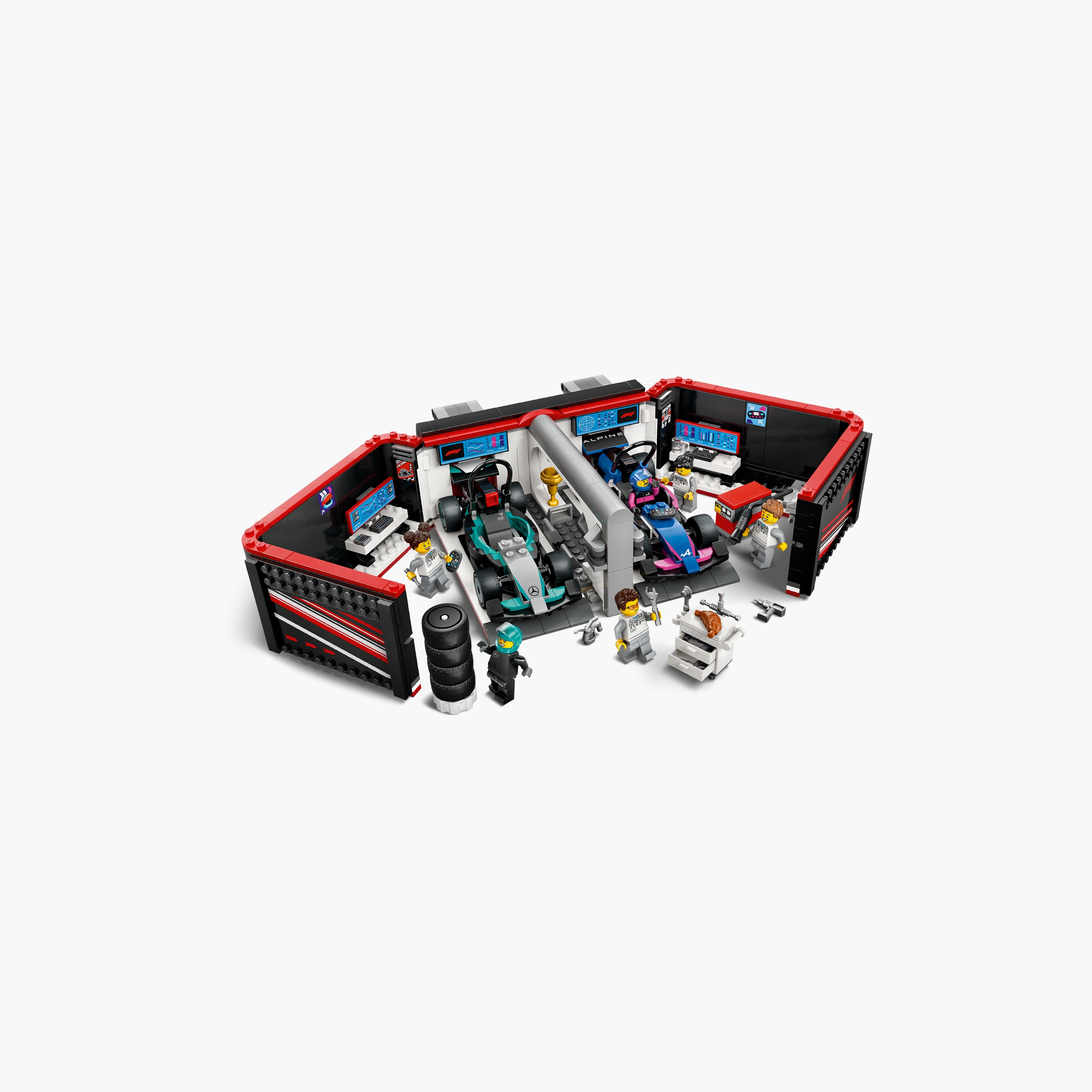LEGO® City F1® Garage & Mercedes-AMG & Alpine Cars Toy Playset 60444-toys-buildingblocks-blocks-image-4
