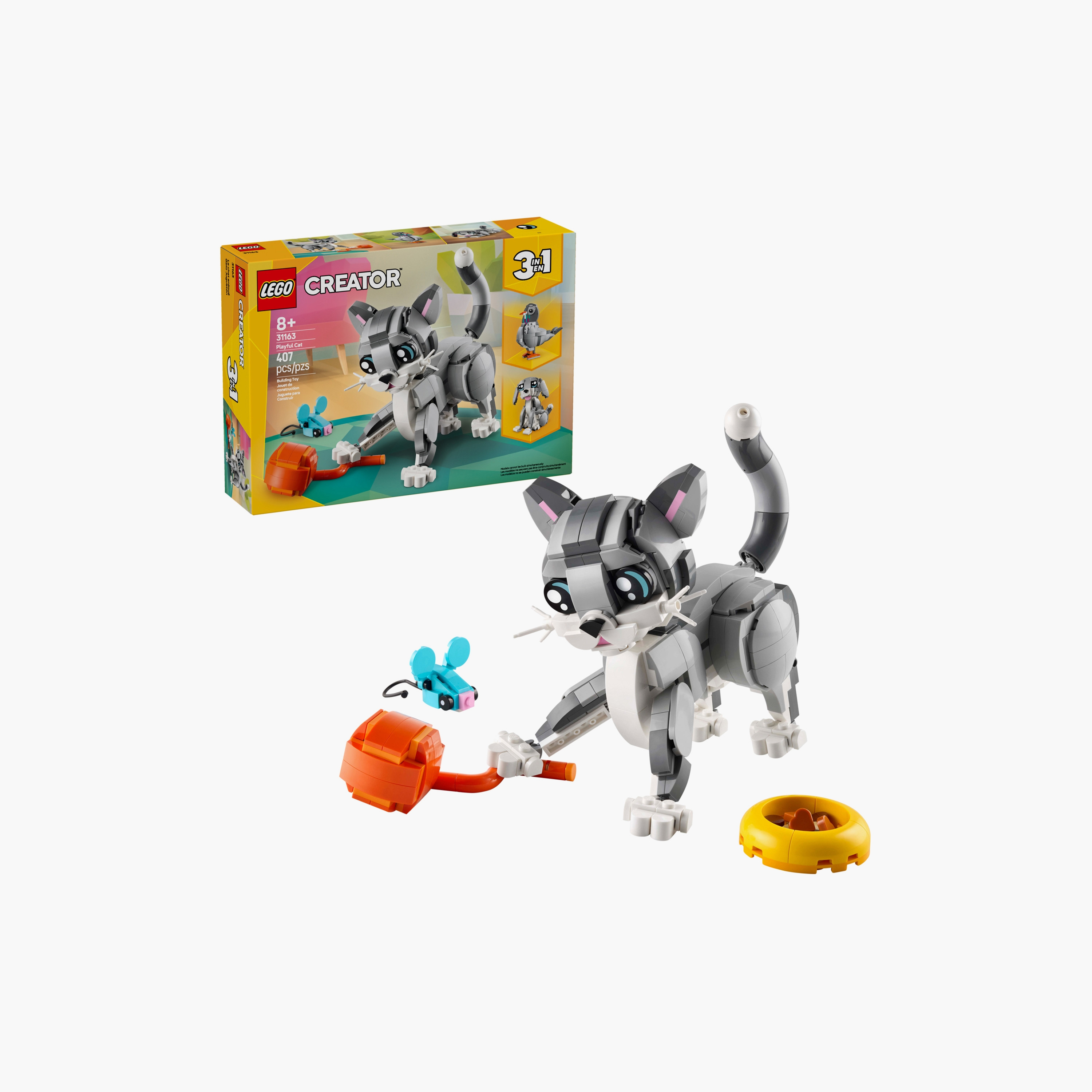 LEGO® Creator 3in1 Playful Cat Pet Toy Animal Playset 31163-toys-buildingblocks-blocks-image-5
