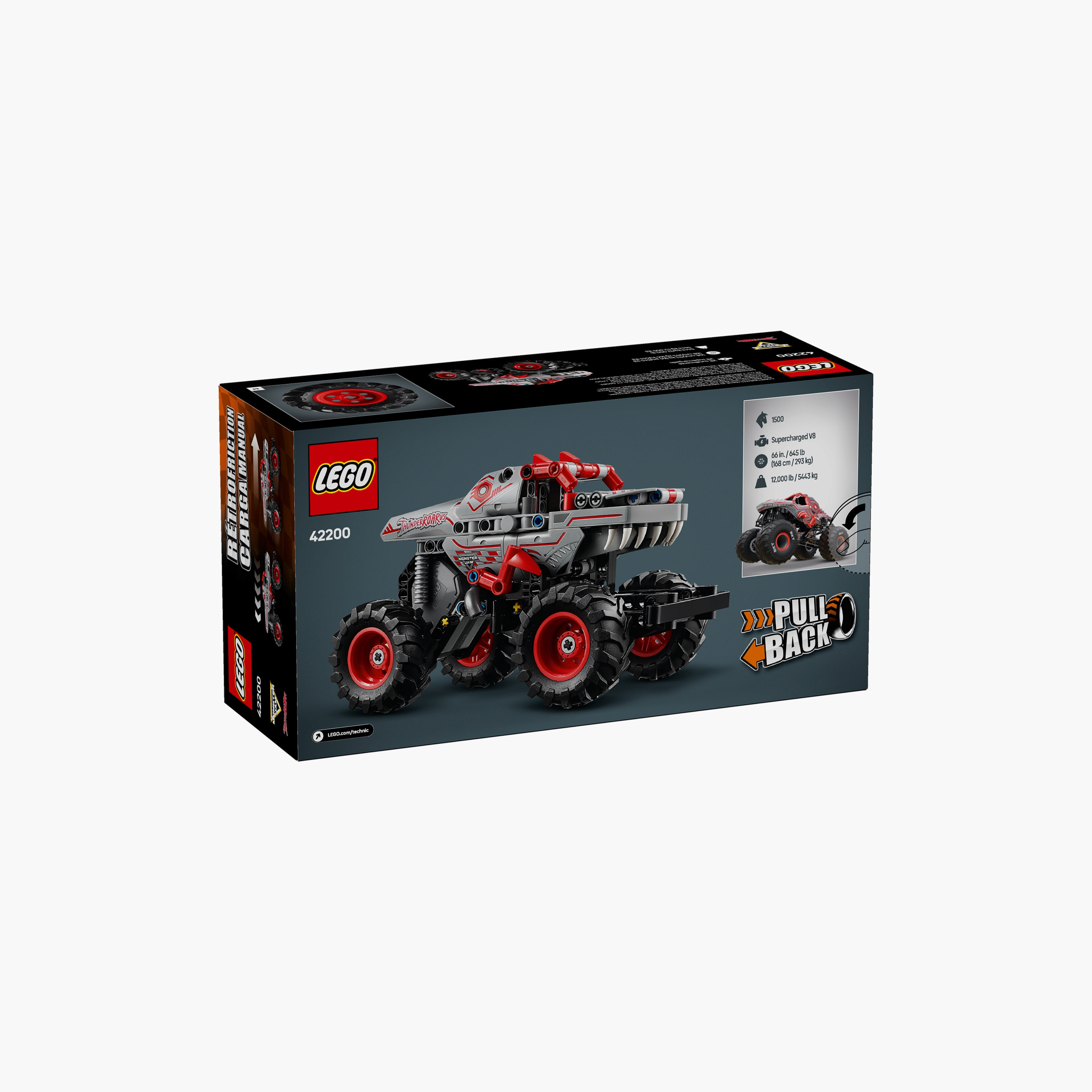 LEGO® Technic Monster Jam™ ThunderROARus™ Pull-Back Truck Toy 42200-toys-buildingblocks-blocks-image-9