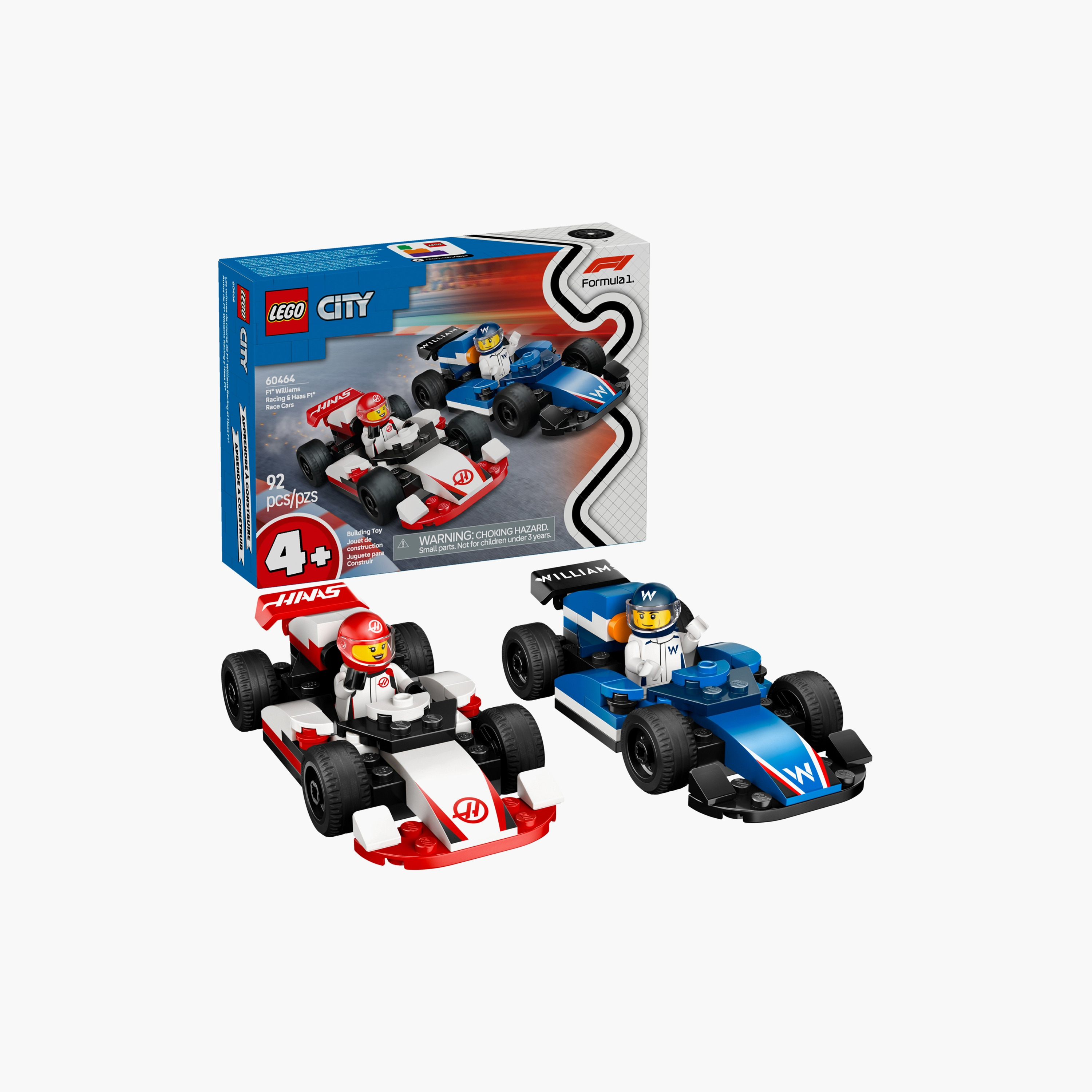 مجموعة لعبة المركبة سيارات سباق F1® Williams Racing وHaas F1®‎ من ليغو® سيتي‏ 60464-toys-buildingblocks-blocks-image-1