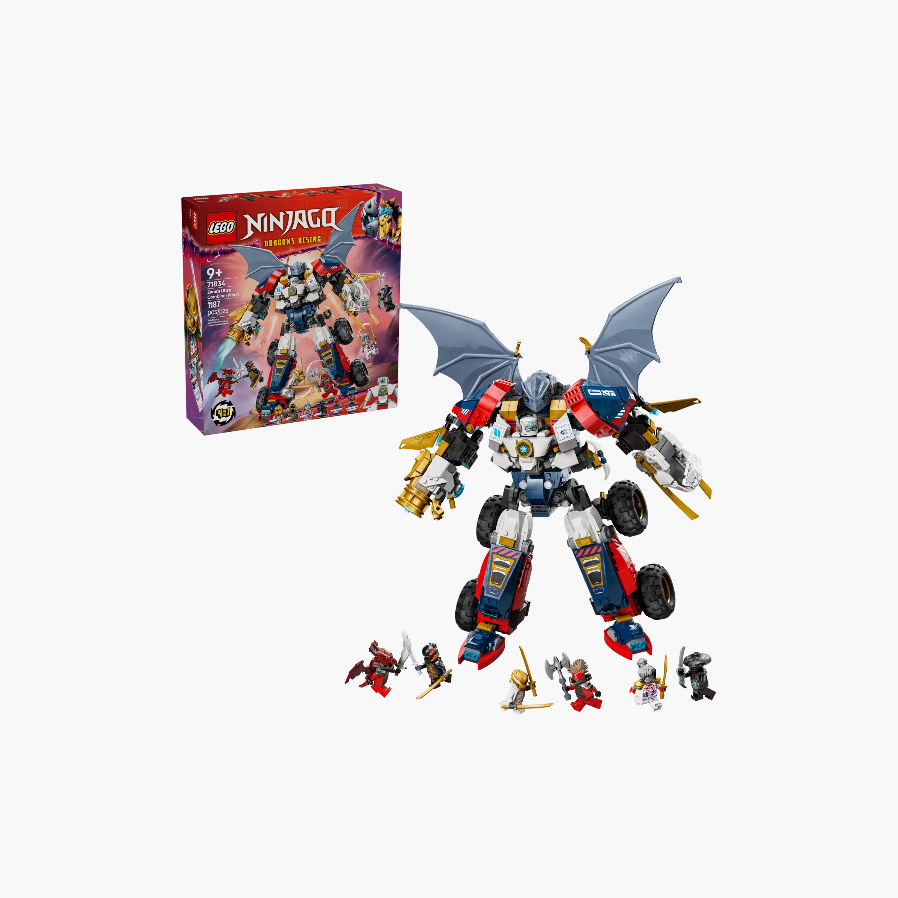 LEGO® NINJAGO® Zane’s Ultra Combiner Mech Toy 4-in-1 Building Set 71834-toys-buildingblocks-blocks-image-1