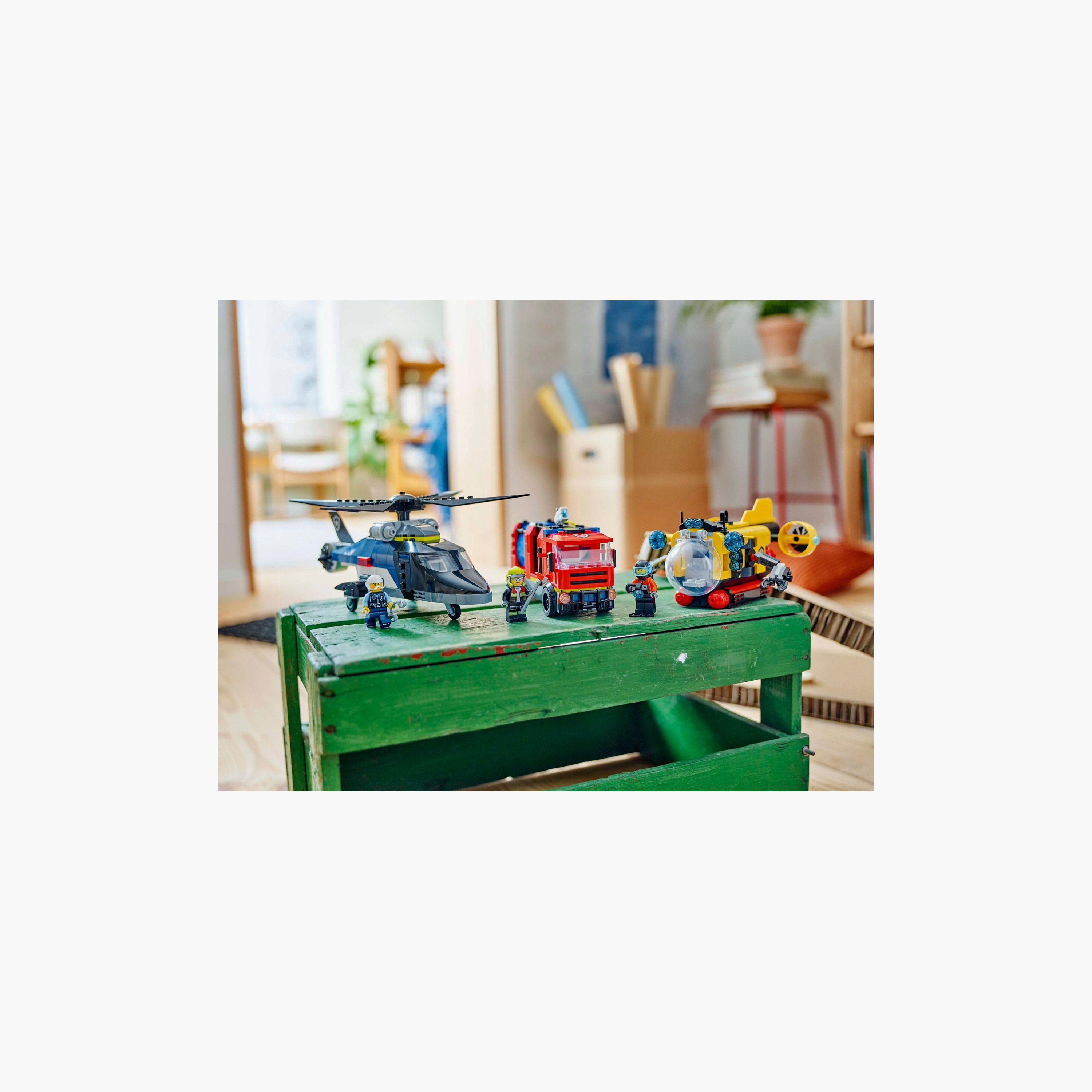 LEGO® City Helicopter, Fire Engine & Submarine Remix Toy Building Set 60462-toys-buildingblocks-blocks-image-3