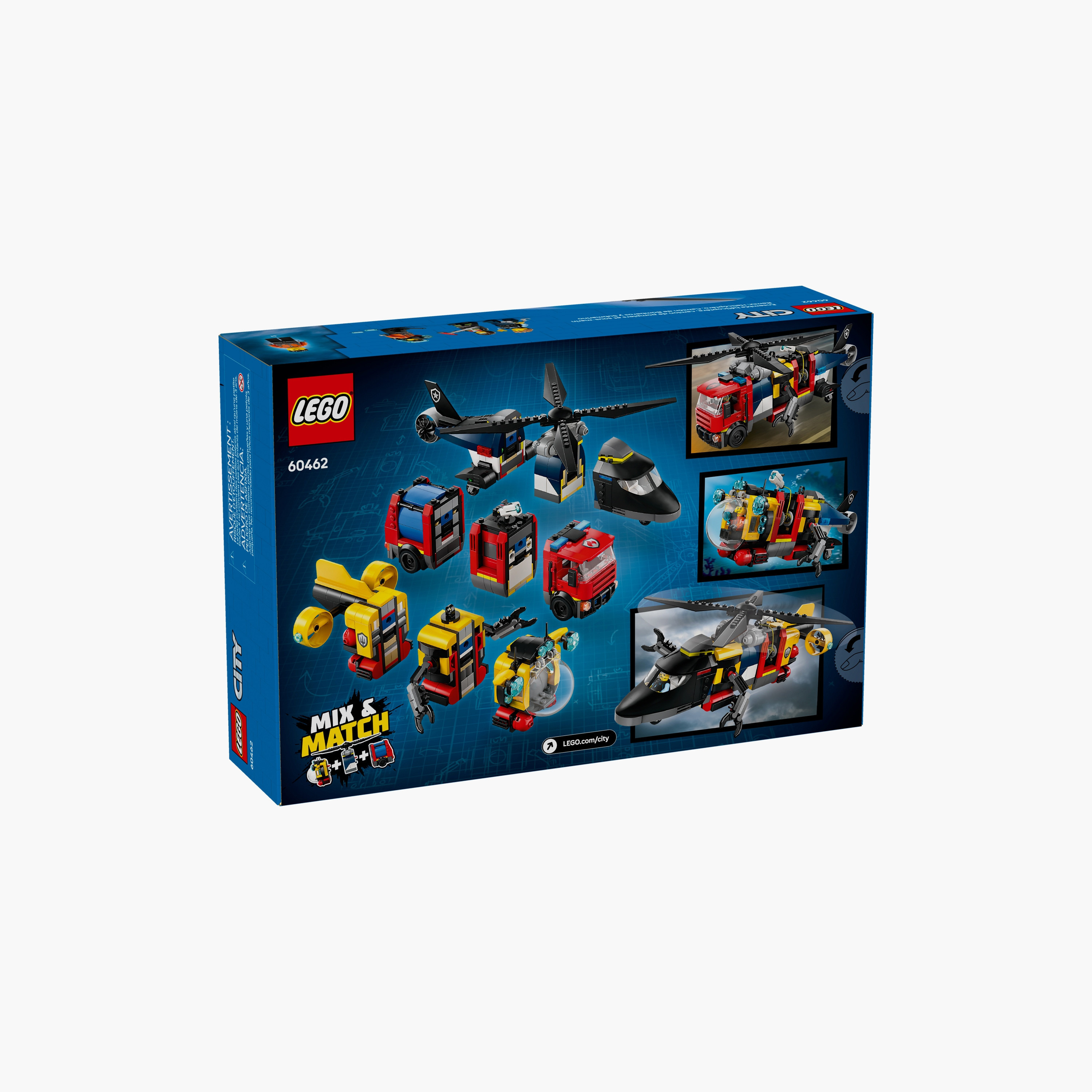 LEGO® City Helicopter, Fire Engine & Submarine Remix Toy Building Set 60462-toys-buildingblocks-blocks-image-4
