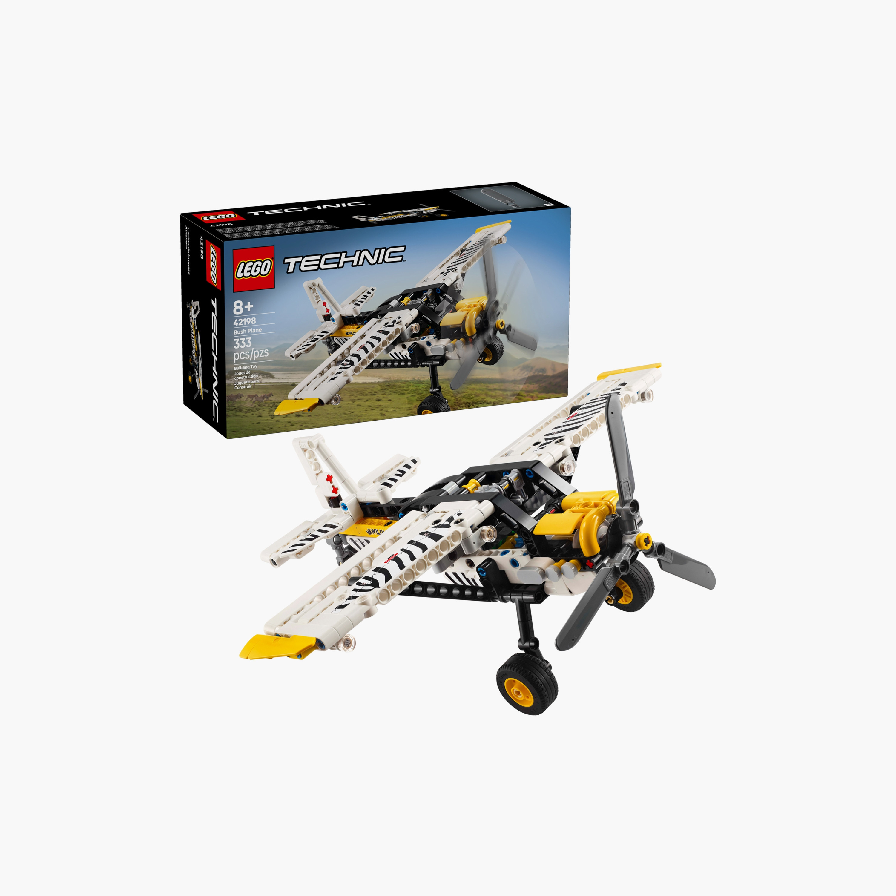LEGO® Technic Bush Plane Aircraft Toy Vehicle Gift Set for Kids 42198-toys-buildingblocks-blocks-image-2