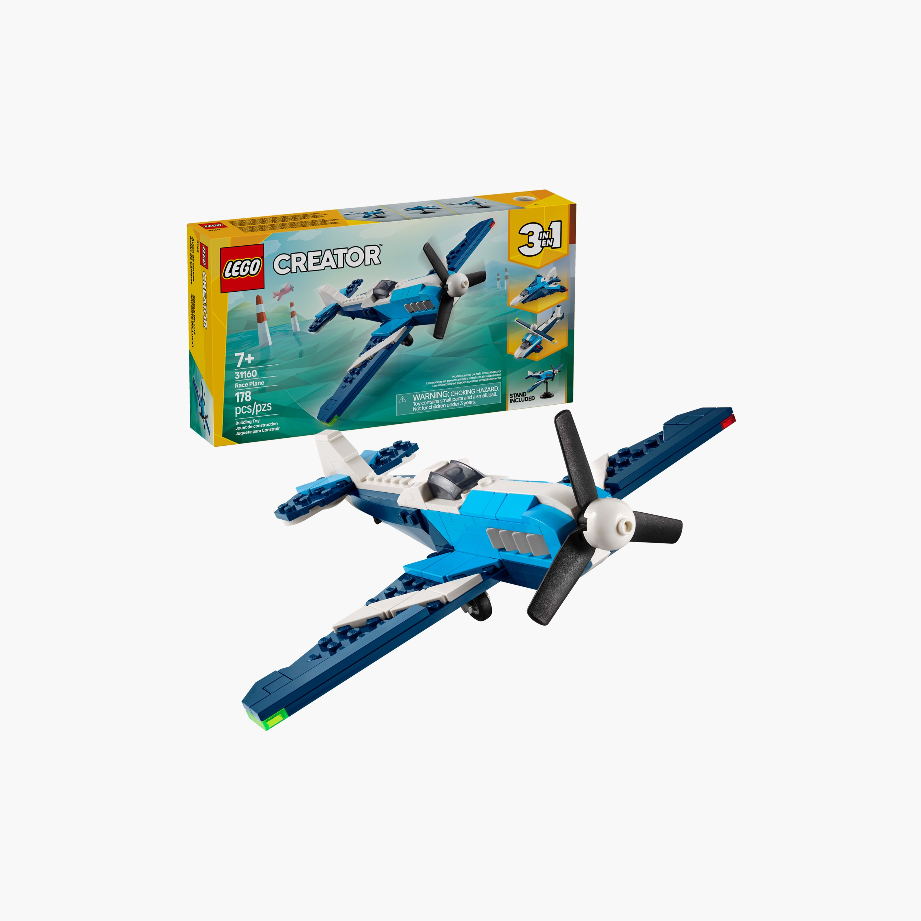 LEGO® Creator 3in1 Aircraft: Race Plane Toy Vehicle Playset 31160-toys-buildingblocks-blocks-image-1