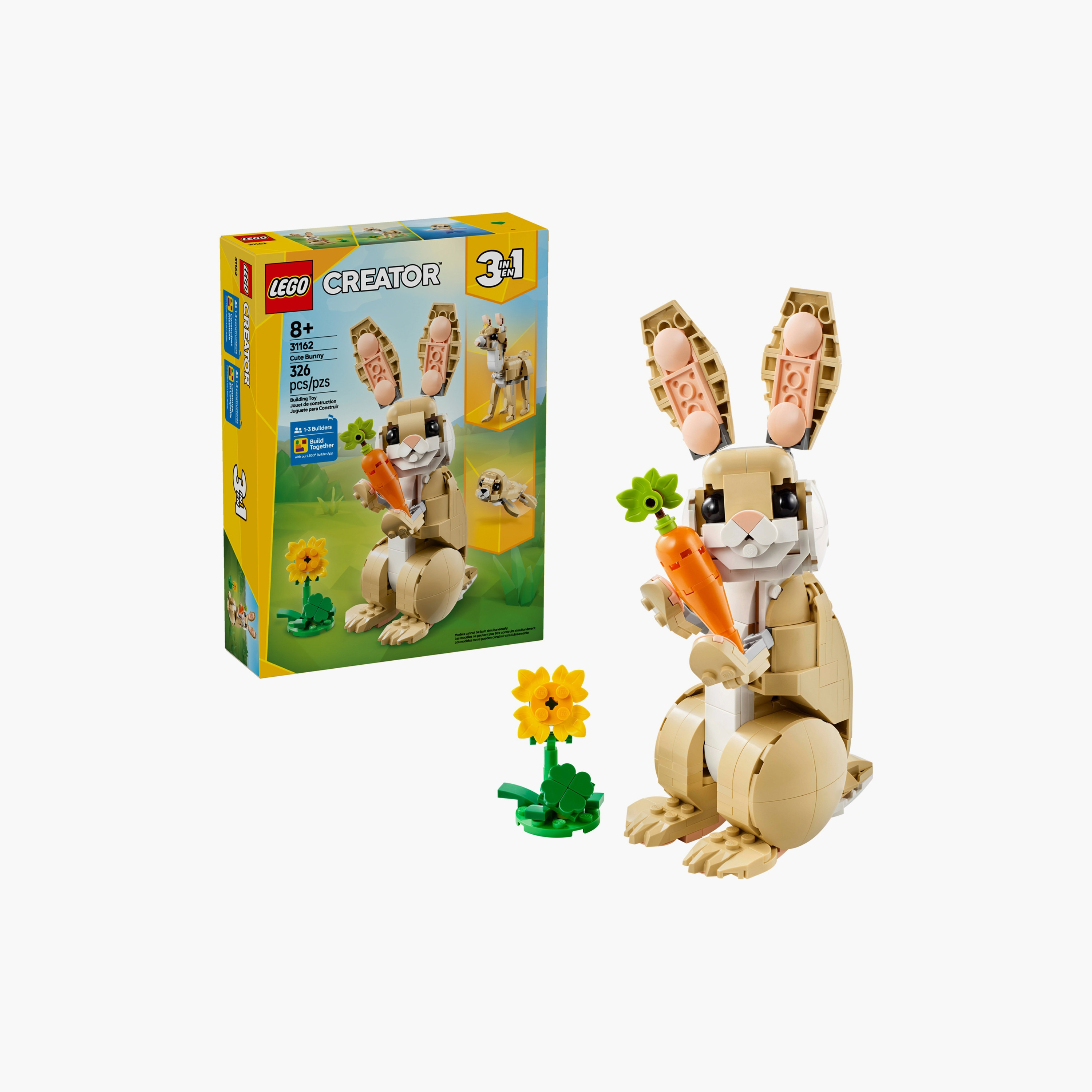LEGO® Creator 3in1 Cute Bunny Toy Animal Playset 31162-toys-buildingblocks-blocks-image-1