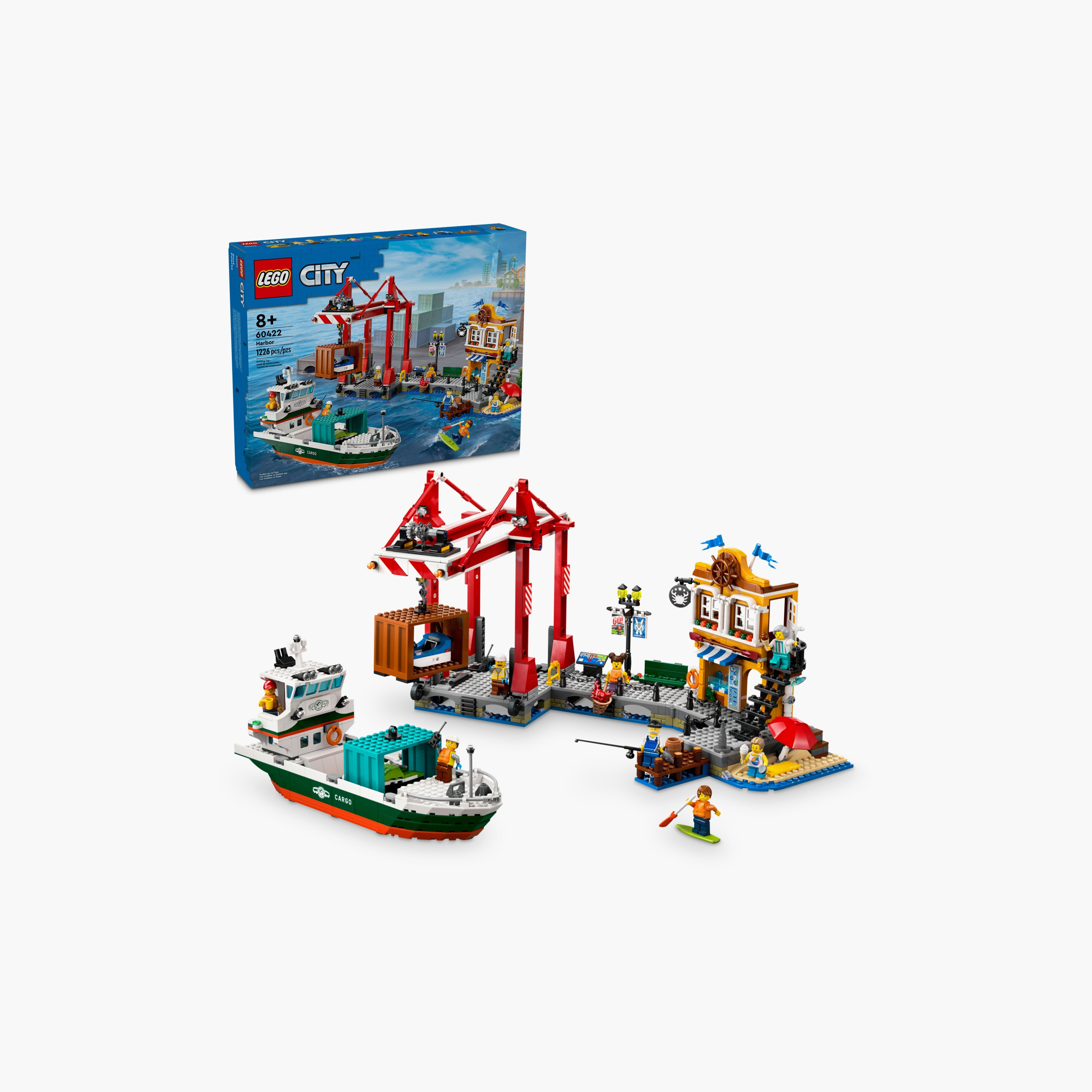 LEGO® City Seaside Harbour with Cargo Ship Toy 60422-toys-buildingblocks-blocks-image-1