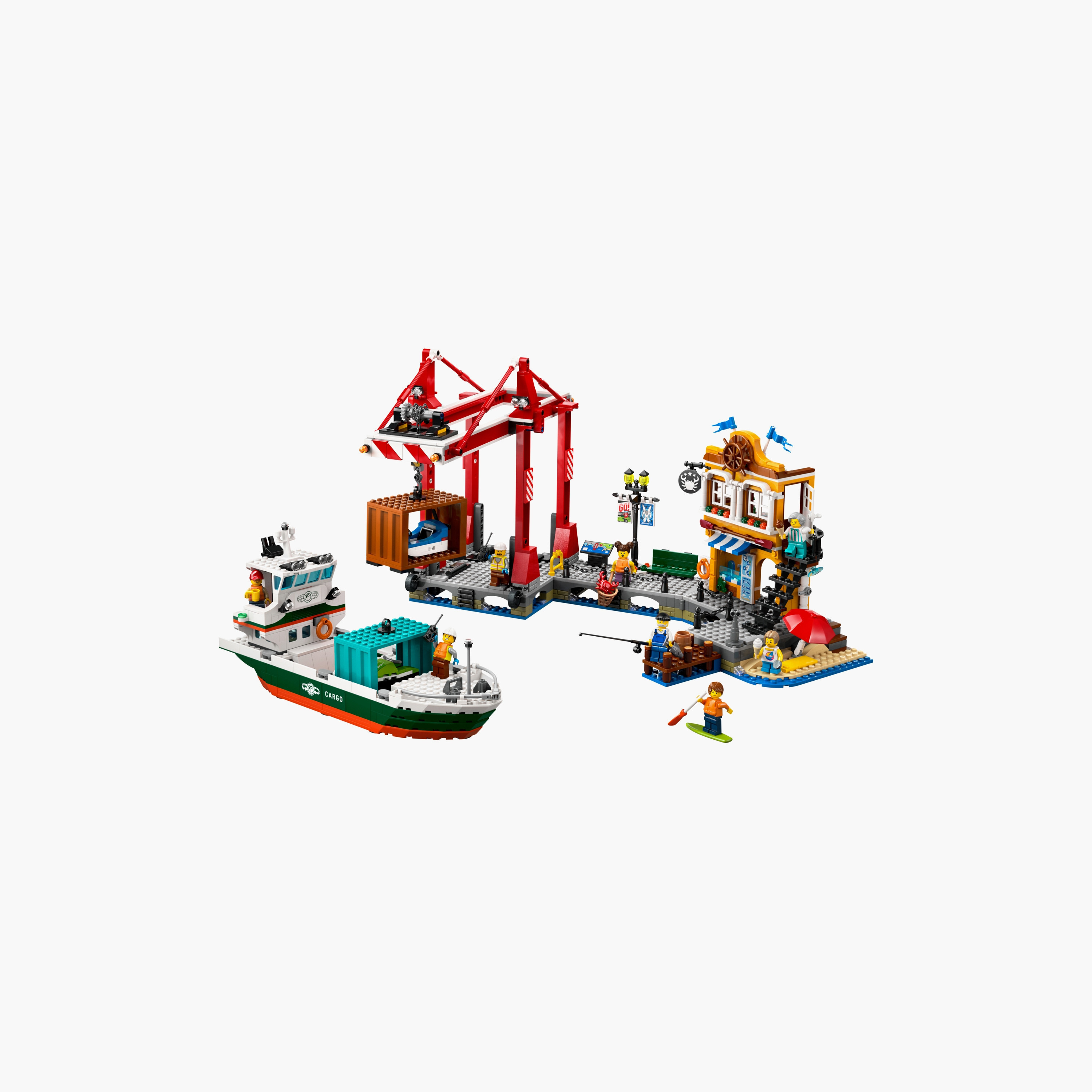 LEGO® City Seaside Harbour with Cargo Ship Toy 60422-toys-buildingblocks-blocks-image-2