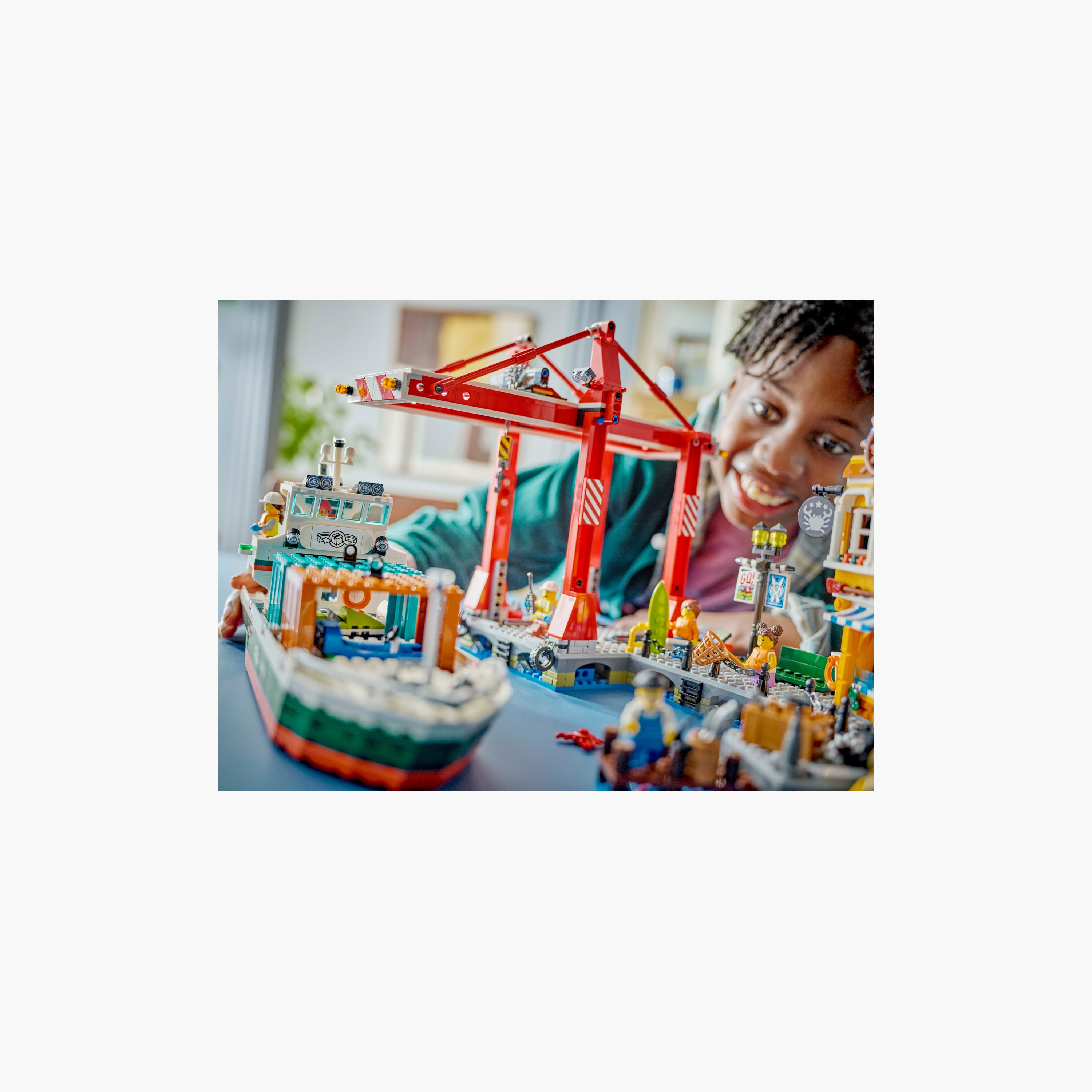 LEGO® City Seaside Harbour with Cargo Ship Toy 60422-toys-buildingblocks-blocks-image-3