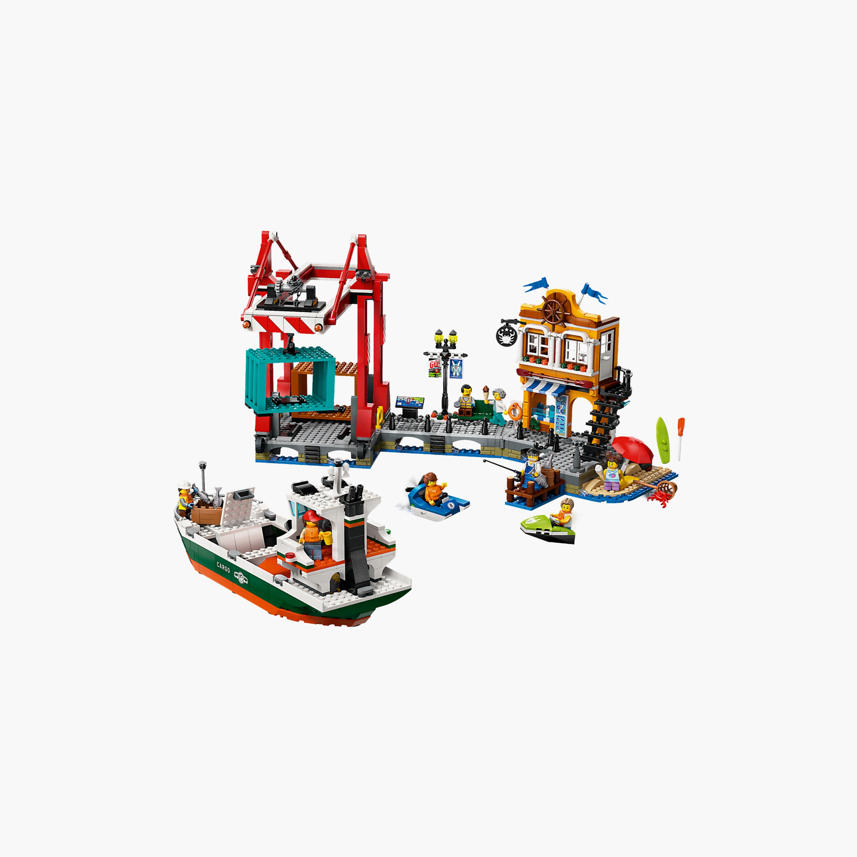 LEGO® City Seaside Harbour with Cargo Ship Toy 60422-toys-buildingblocks-blocks-image-6