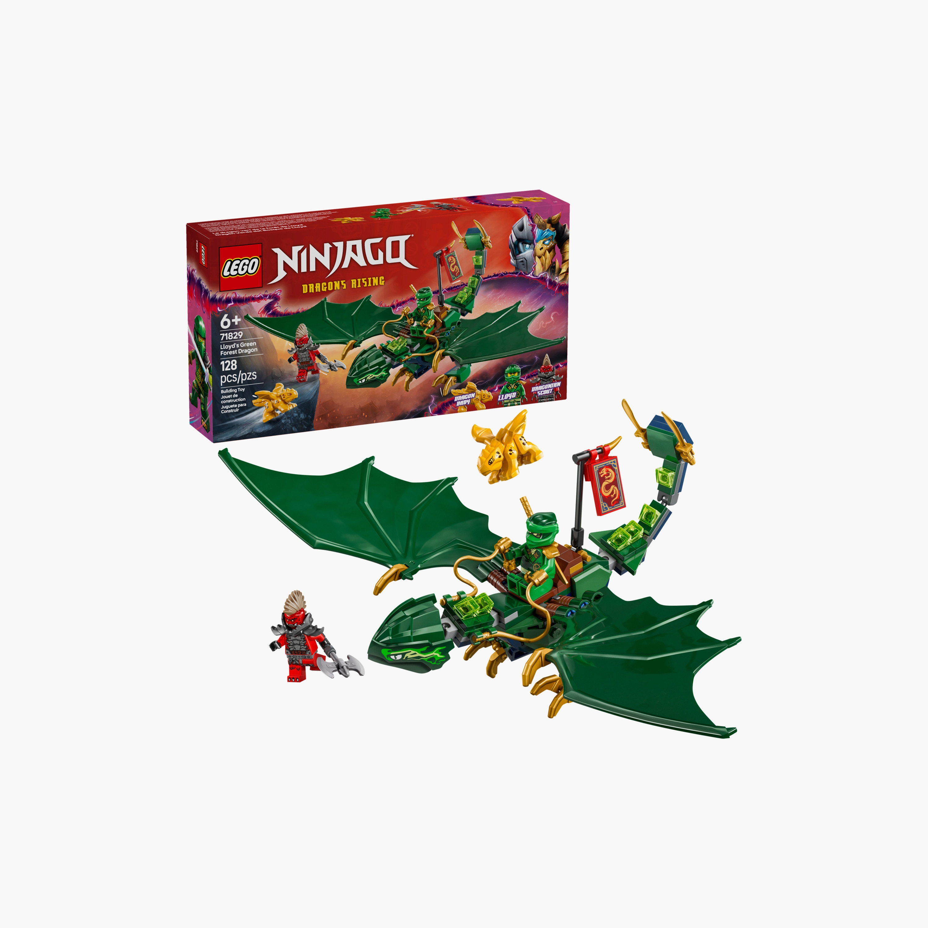 LEGO® NINJAGO® Lloyd’s Green Forest Dragon Toy 71829-toys-buildingblocks-blocks-image-2