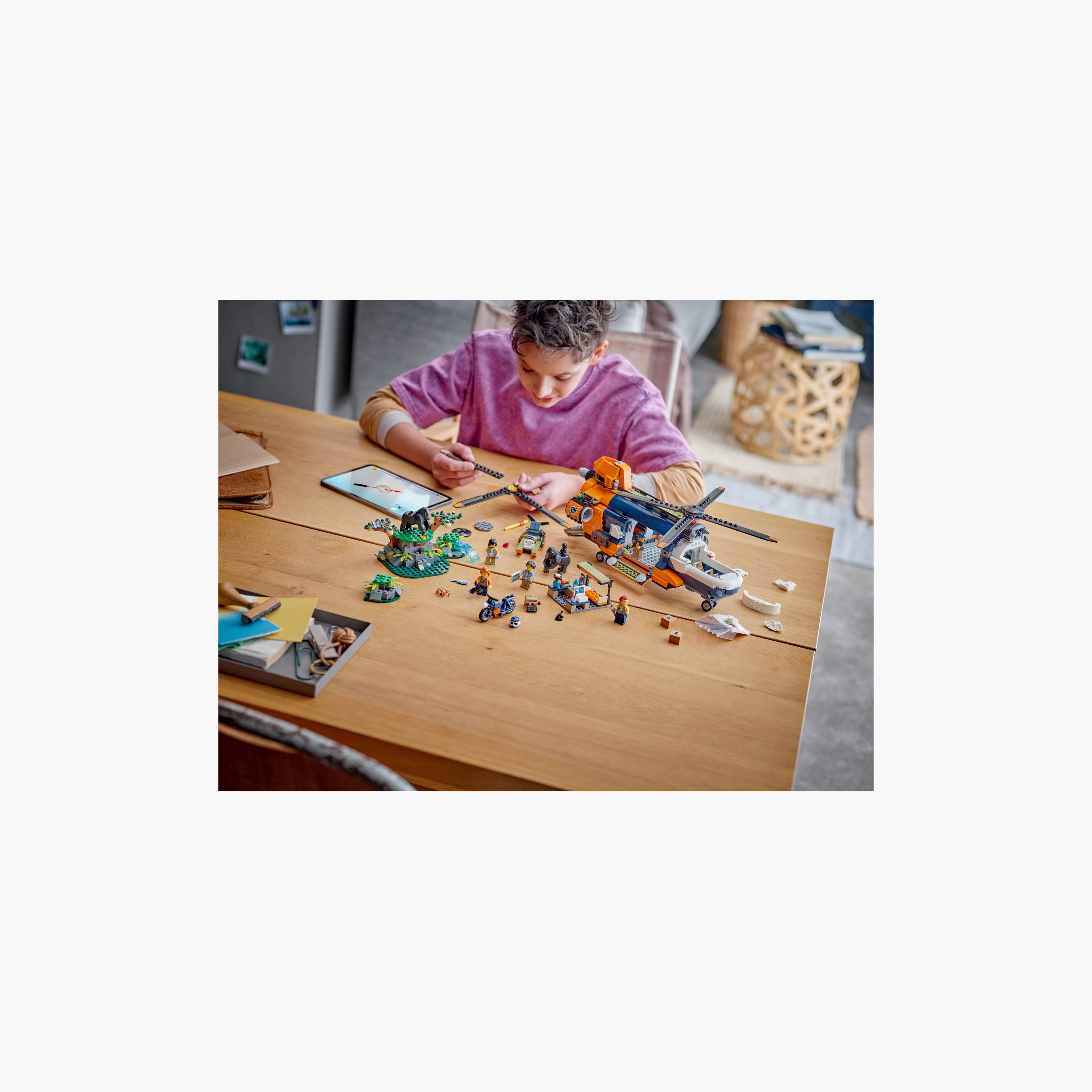 LEGO® City Jungle Explorer Helicopter at Base Camp Set 60437-toys-buildingblocks-blocks-image-3